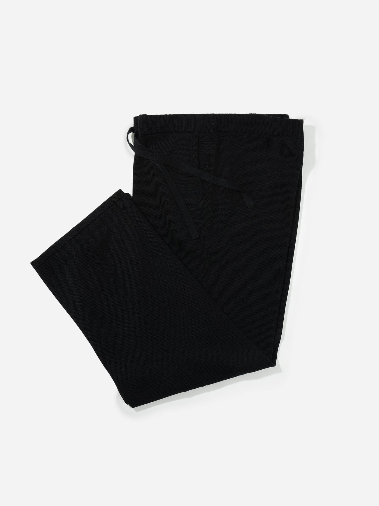 Black Merino Wool Sweatpants - Grand Le Mar