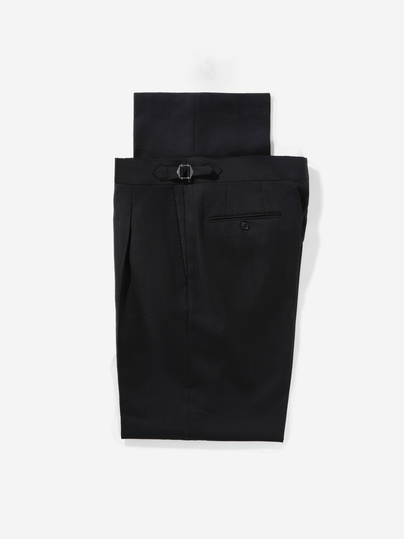 Black S130 Wool Oscar Trousers (Wide Fit) - Grand Le Mar