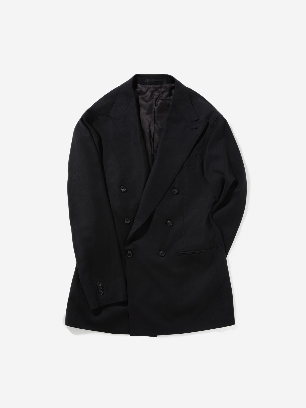 Black S130 Wool Suit - Grand Le Mar