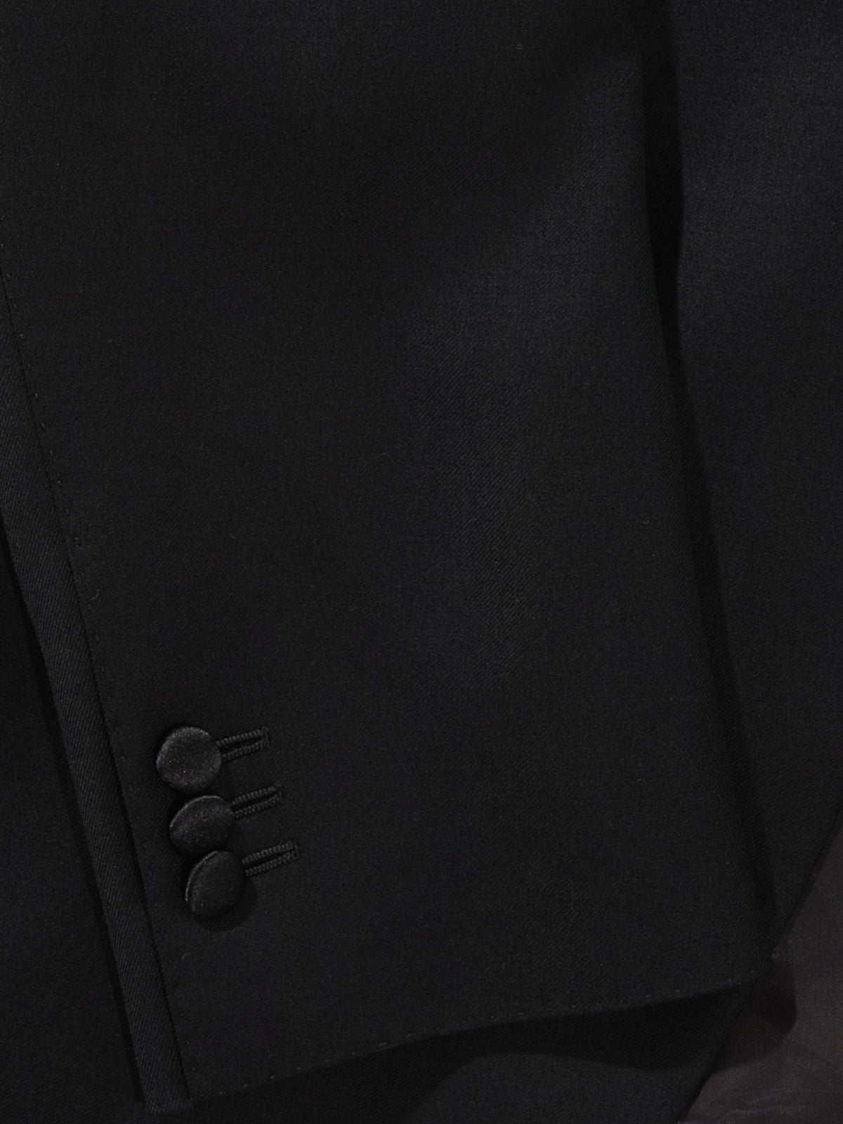Black Wool Tuxedo Jacket (SB) - Grand Le Mar