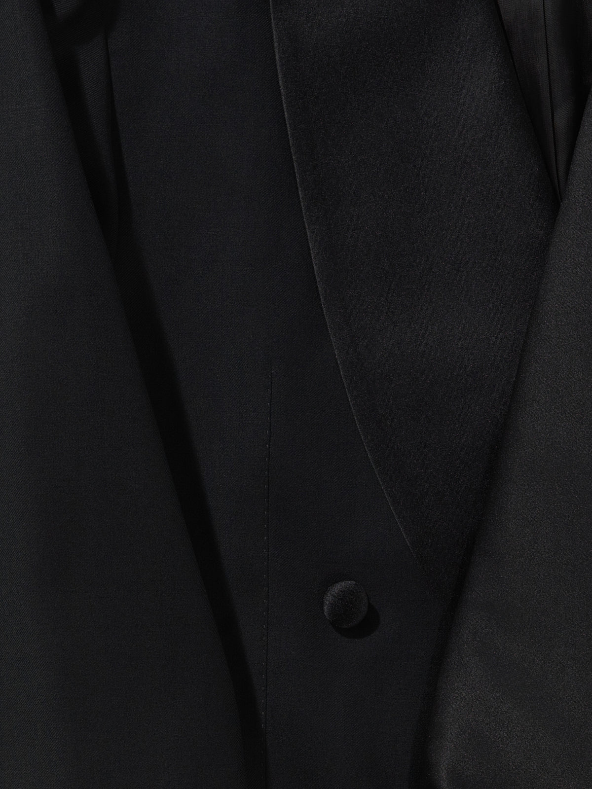Black Wool Tuxedo Jacket (DB Shawl) - Grand Le Mar