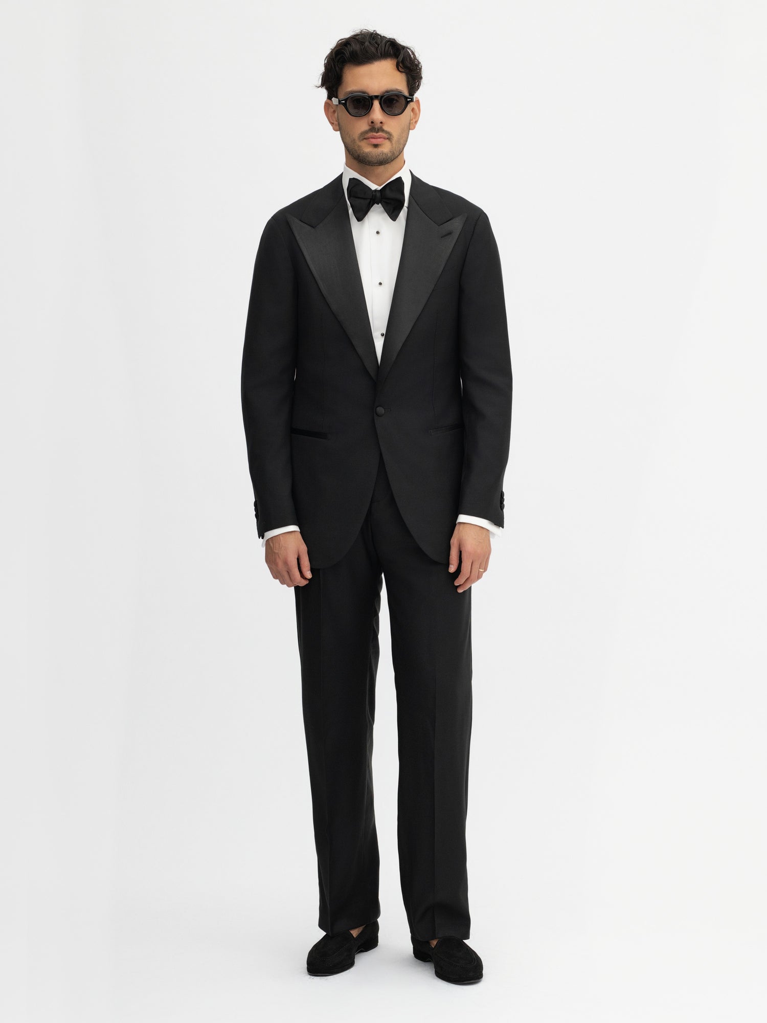 Black S130 Wool Tuxedo (SB) - Grand Le Mar