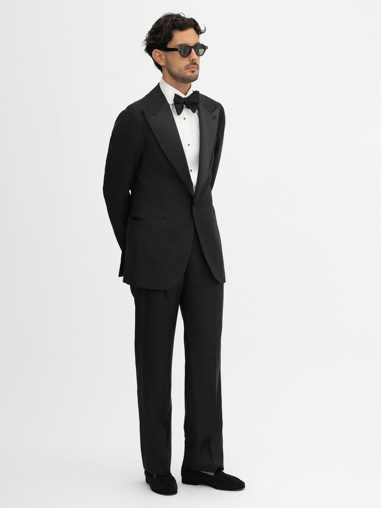 Black S130 Wool Tuxedo - Grand Le Mar