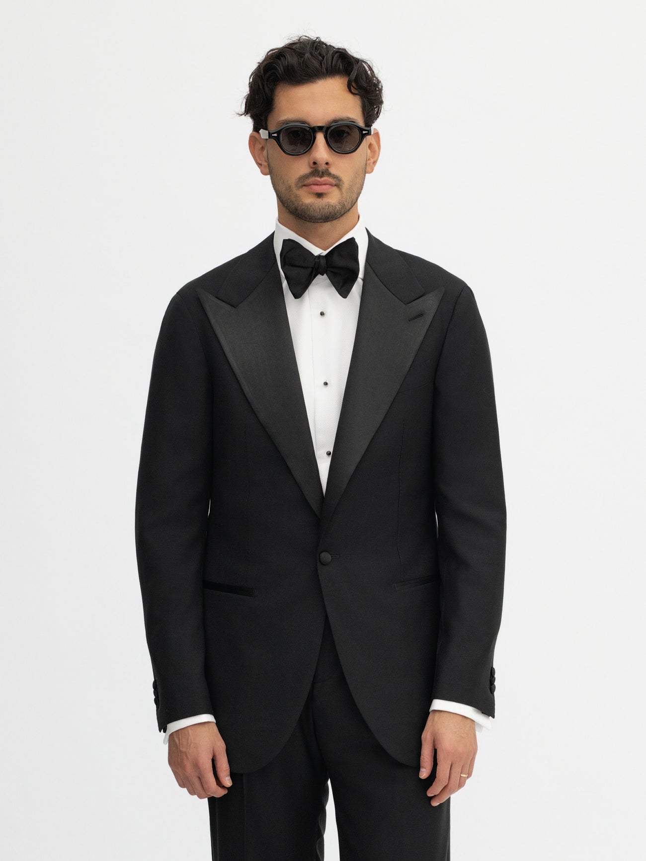 Black S130 Wool Tuxedo - Grand Le Mar