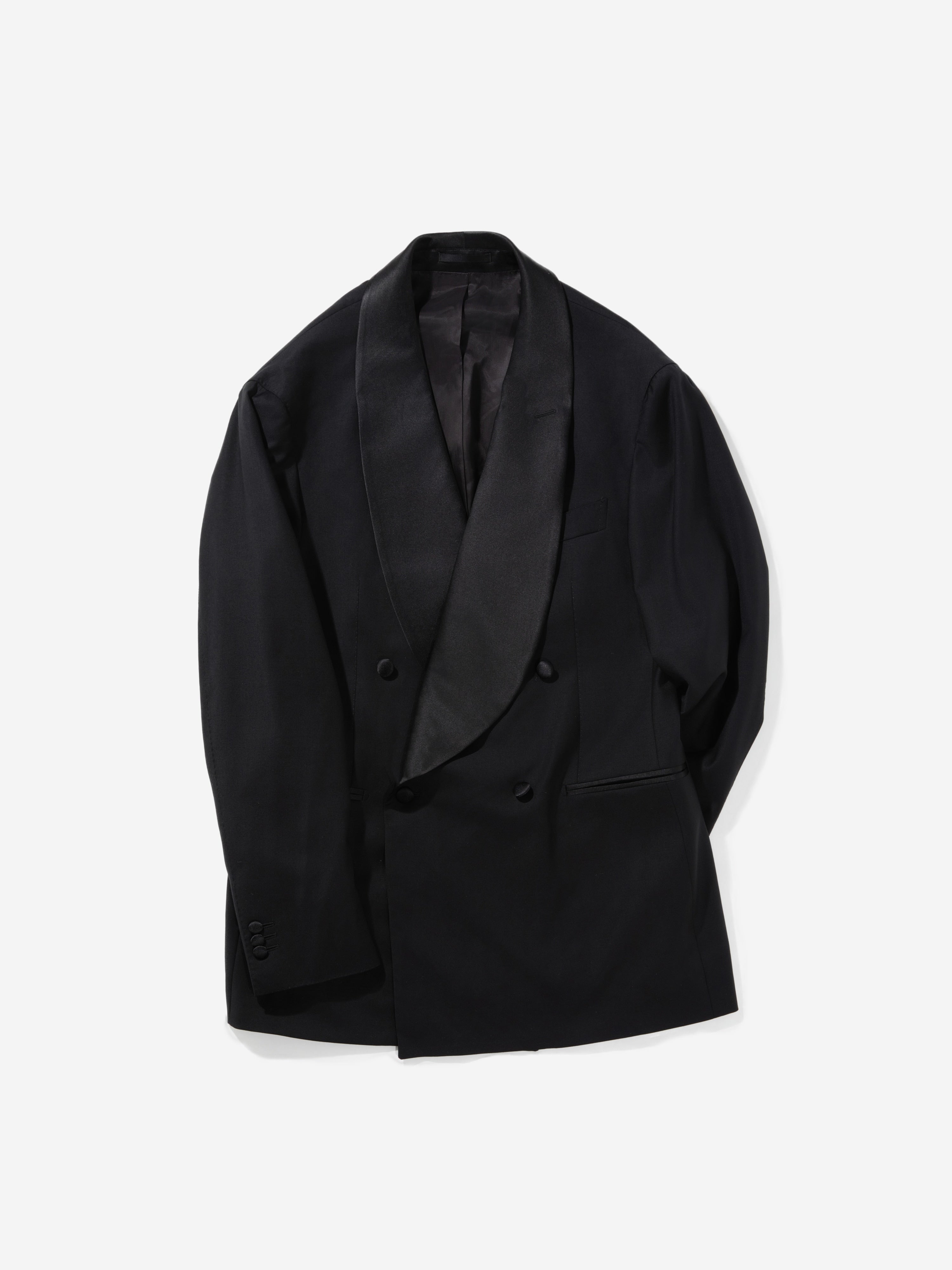 Black S130 Wool Tuxedo (DB Shawl) - Grand Le Mar