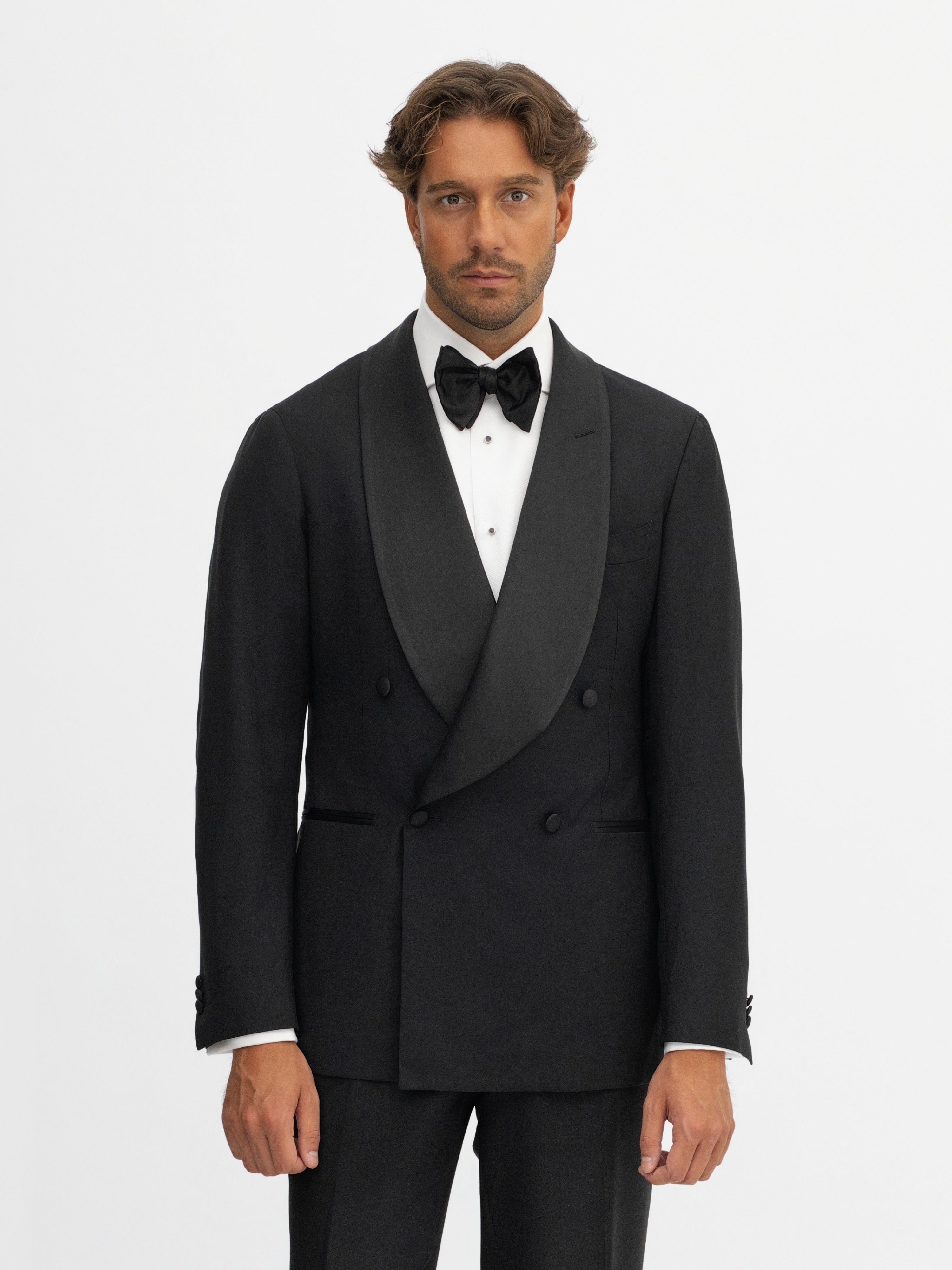 Black S130 Wool Tuxedo - Grand Le Mar