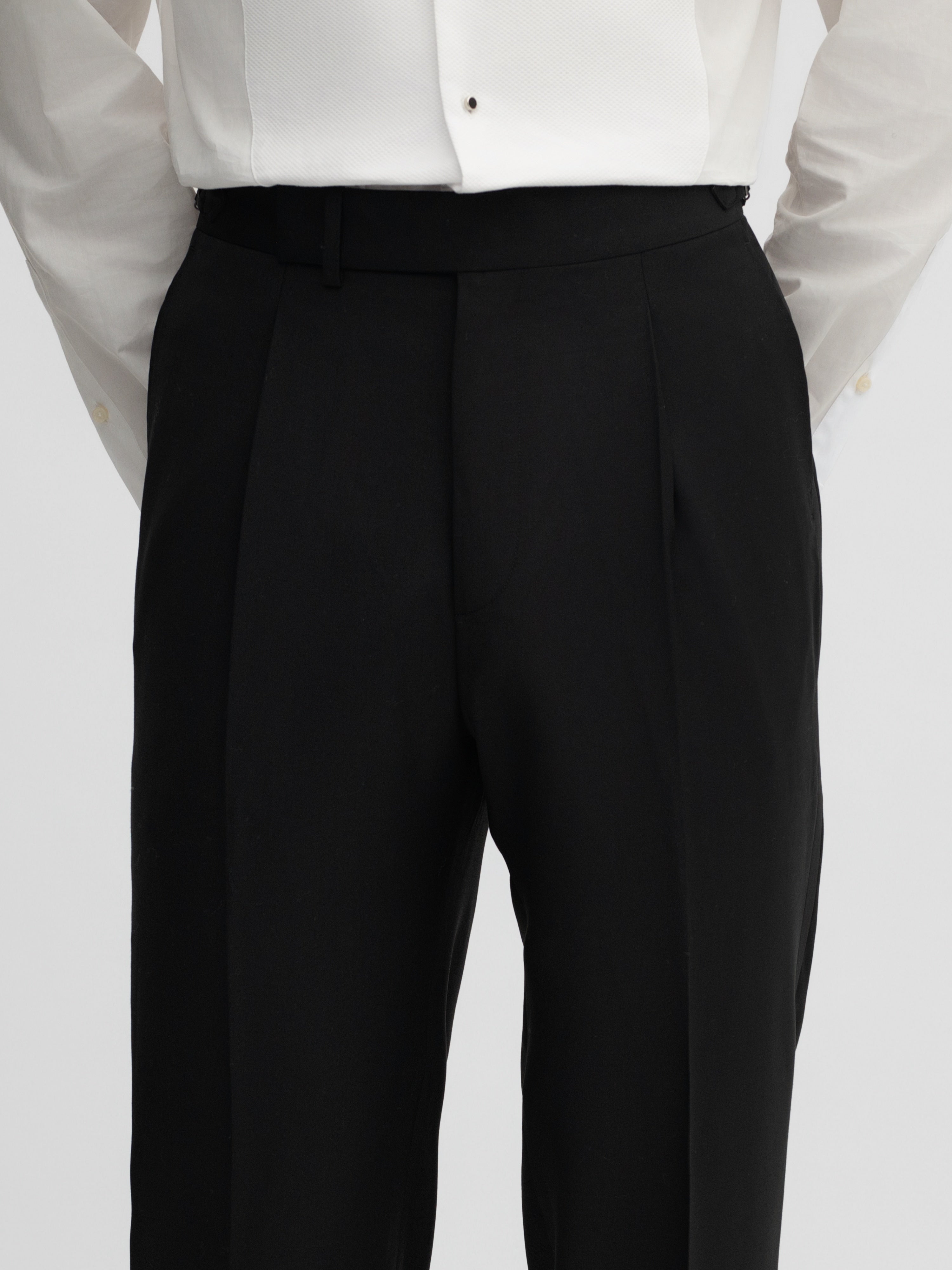 Black S130 Wool Tuxedo - Grand Le Mar