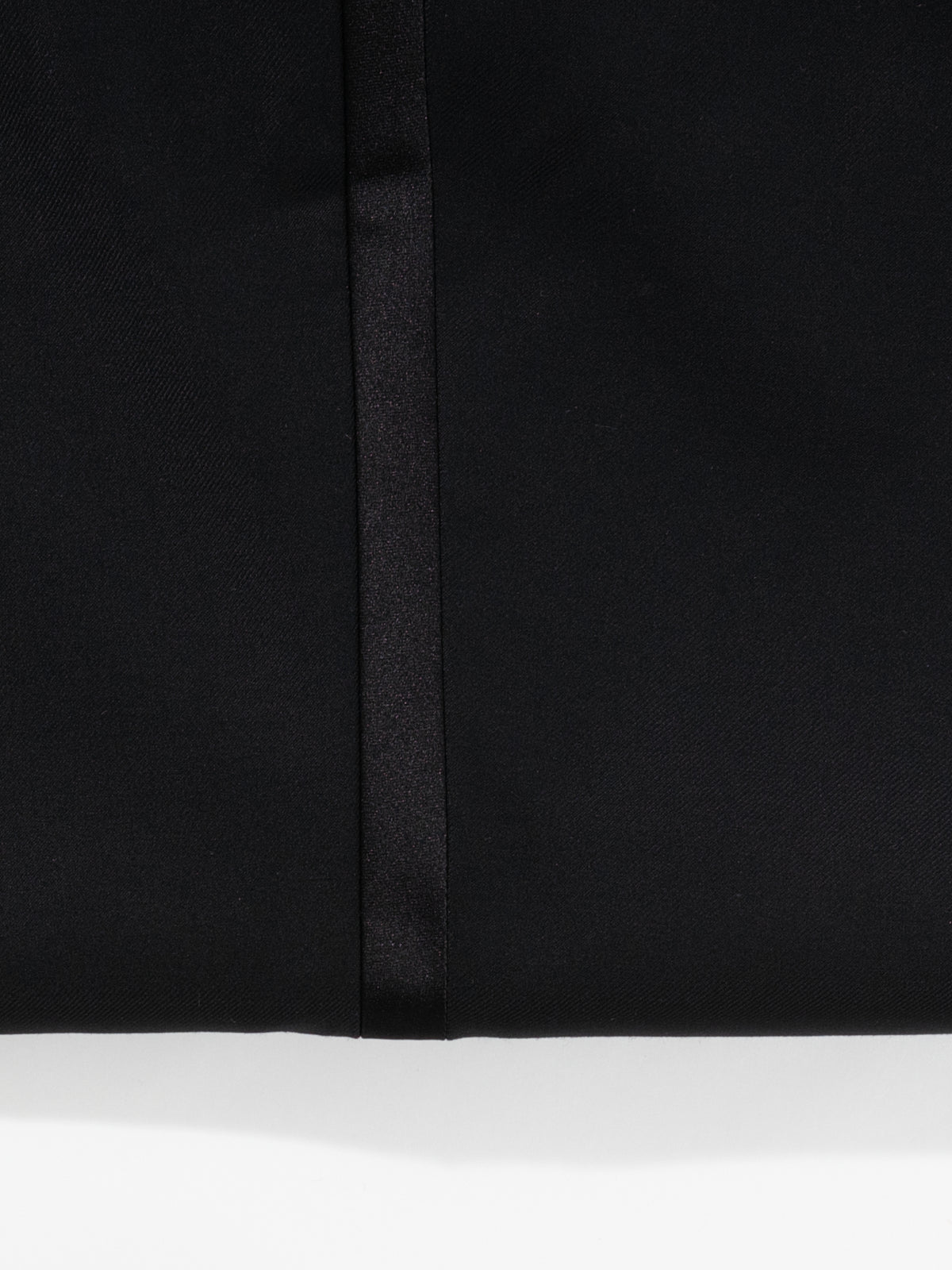 Black Wool Tuxedo Trousers (Wide Fit) - Grand Le Mar