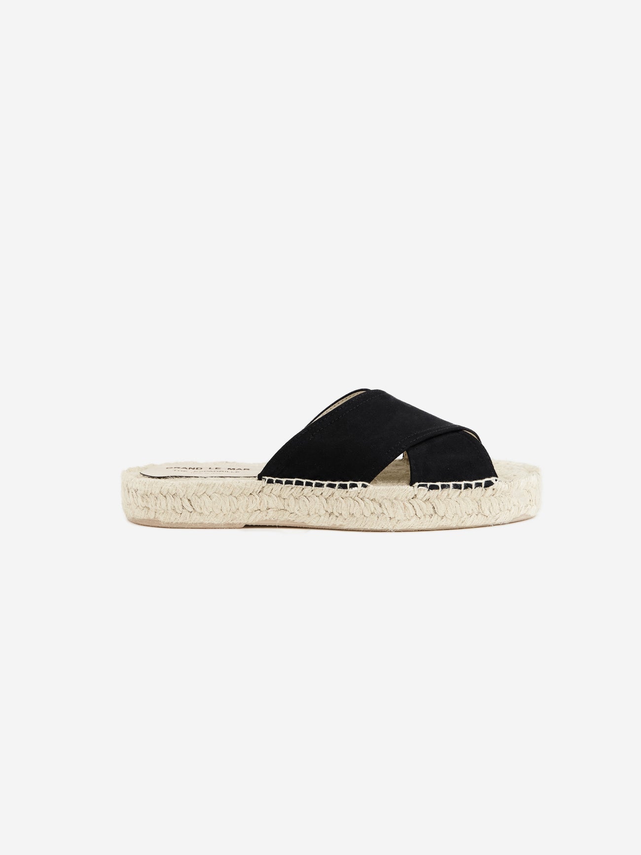 Black Suede Slides - Grand Le Mar