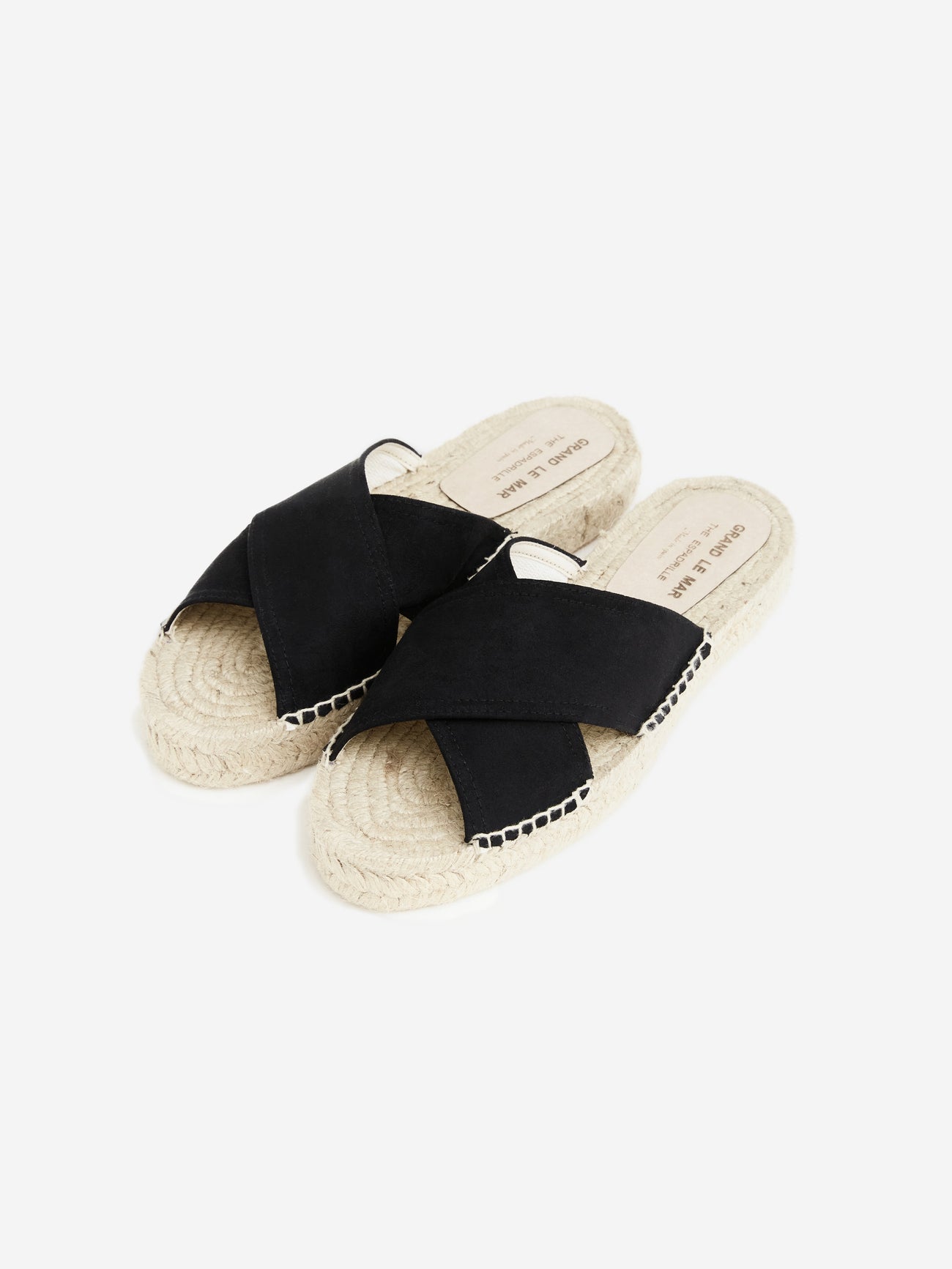 Black Suede Slides - Grand Le Mar