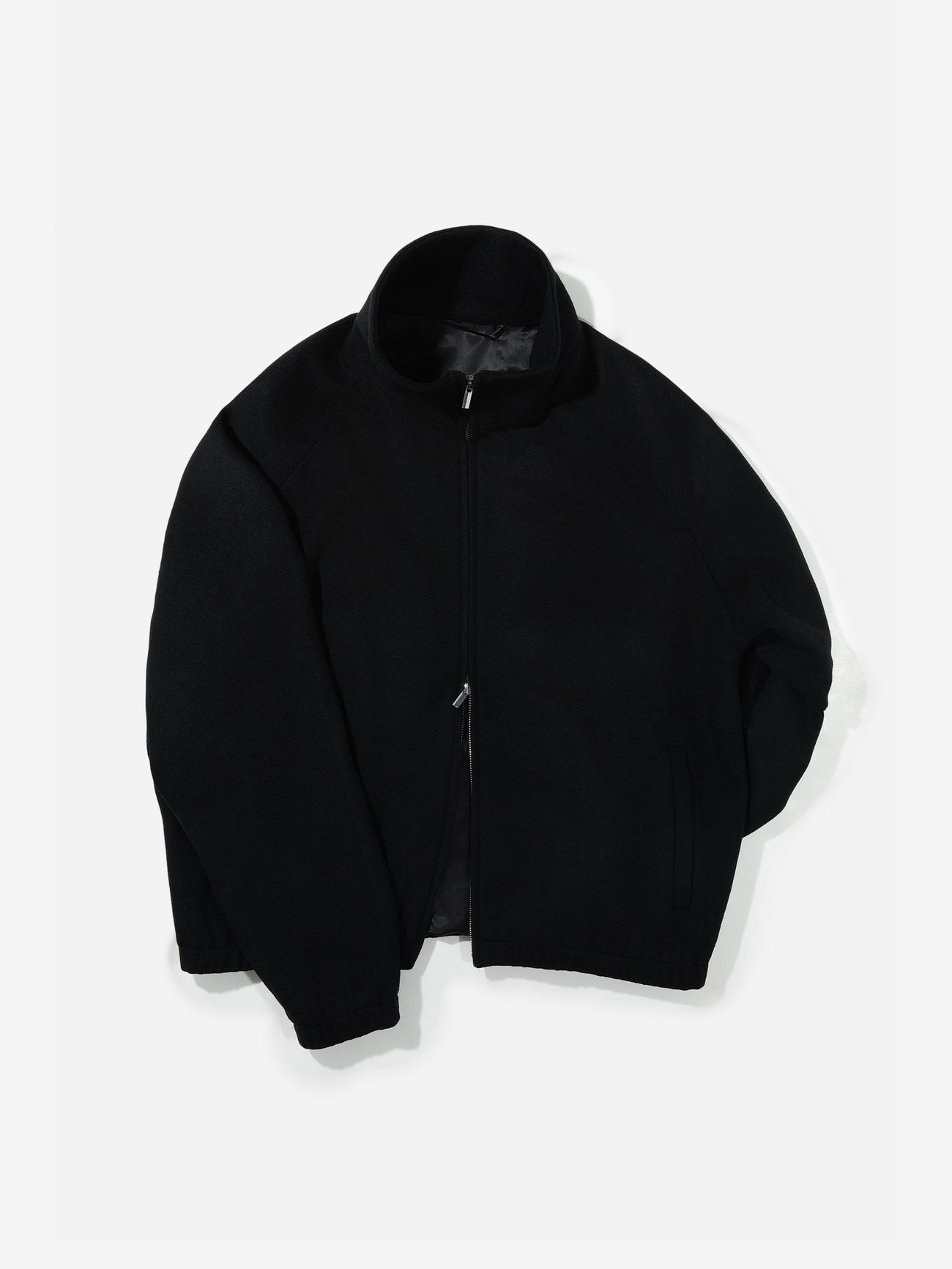 Black Wool Cashmere Bomber Jacket - Grand Le Mar