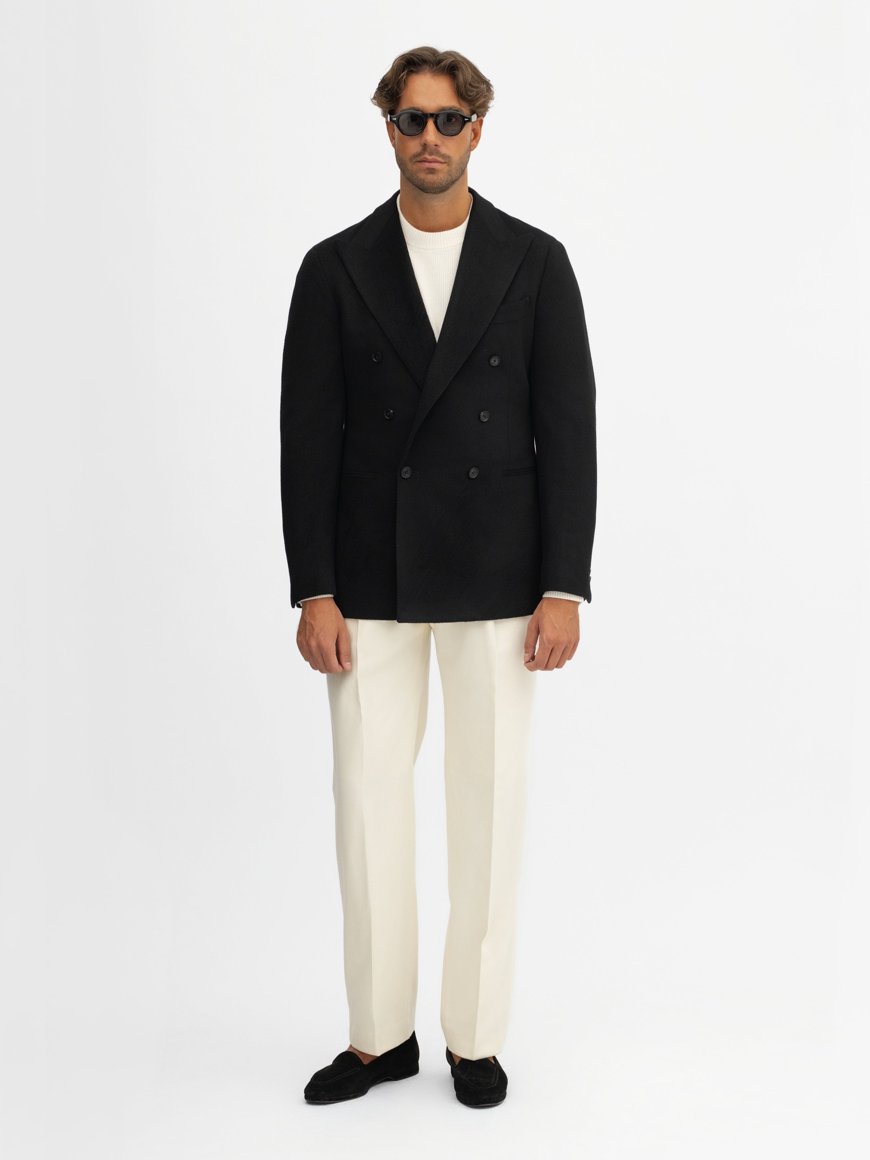 Black Wool Cashmere Jacket - Grand Le Mar