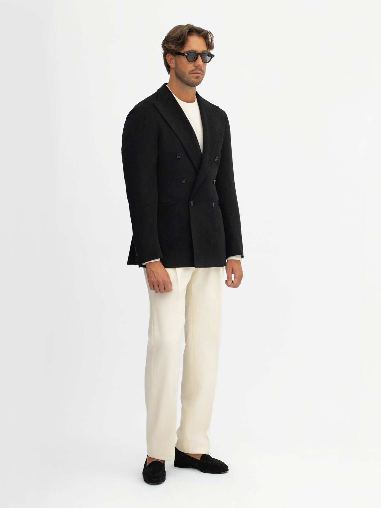 Black Wool Cashmere Jacket - Grand Le Mar