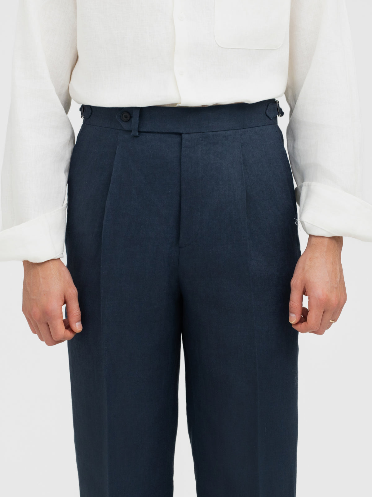 Navy Linen Suit (SB) - Grand Le Mar