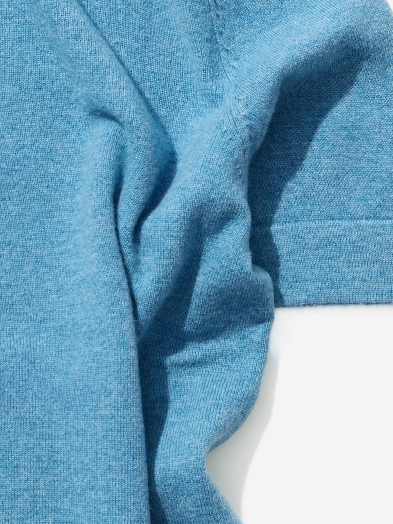 Blue Merino Wool Cashmere Polo - Grand Le Mar