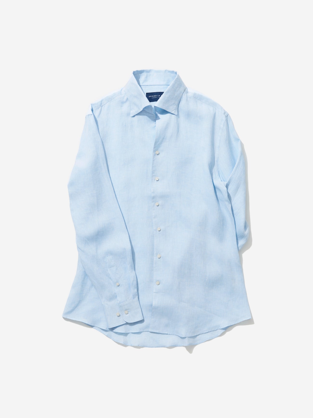 Light Blue One Piece Linen Shirt - Grand Le Mar