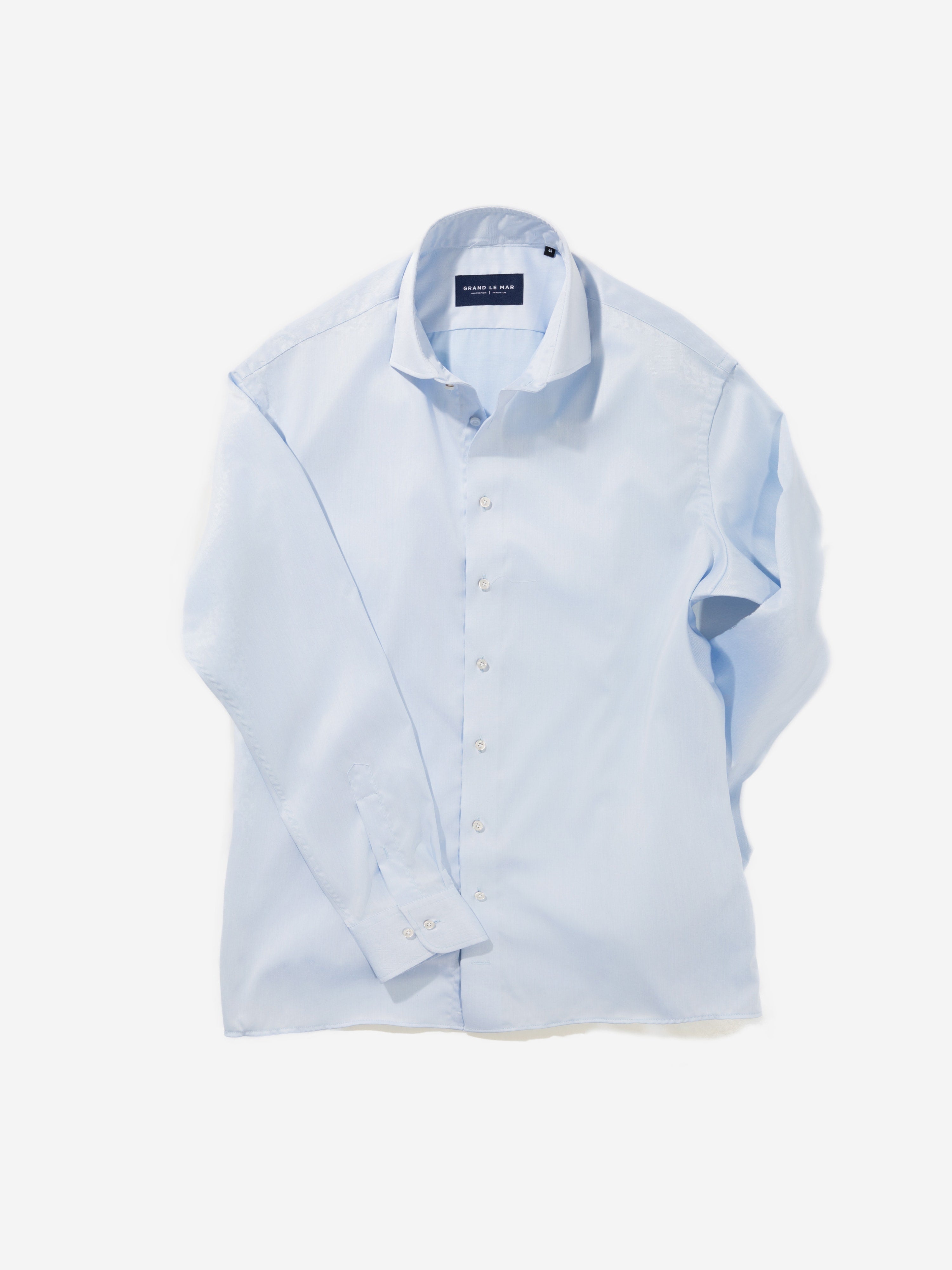 Blue Poplin Shirt - Grand Le Mar