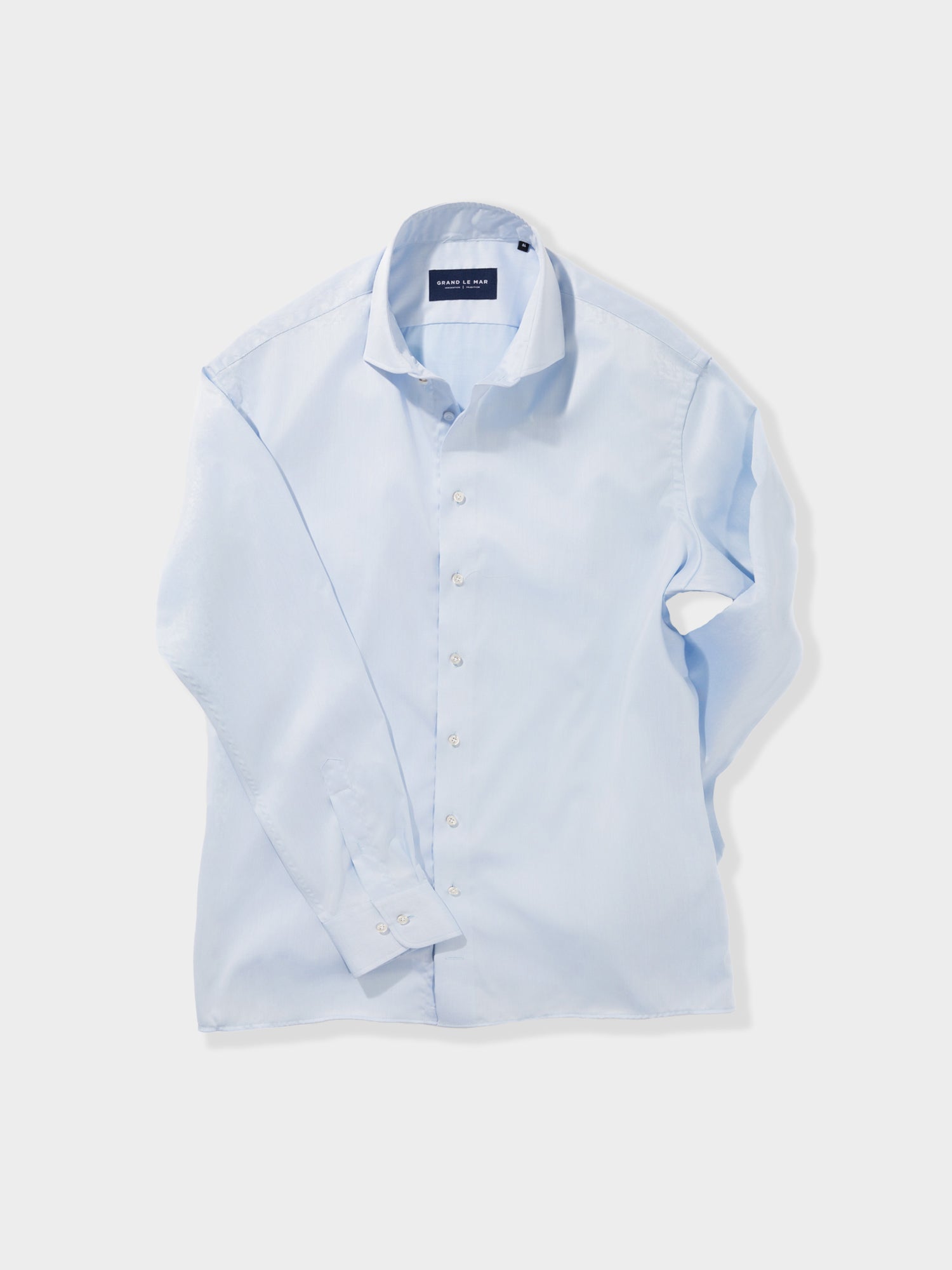 Blue Poplin Shirt - Grand Le Mar