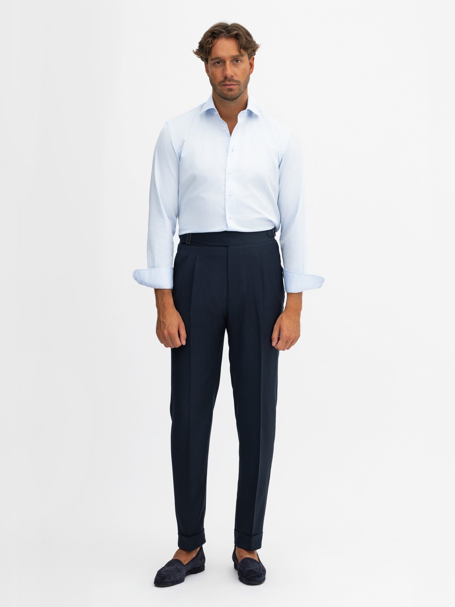 Blue Poplin Shirt - Grand Le Mar