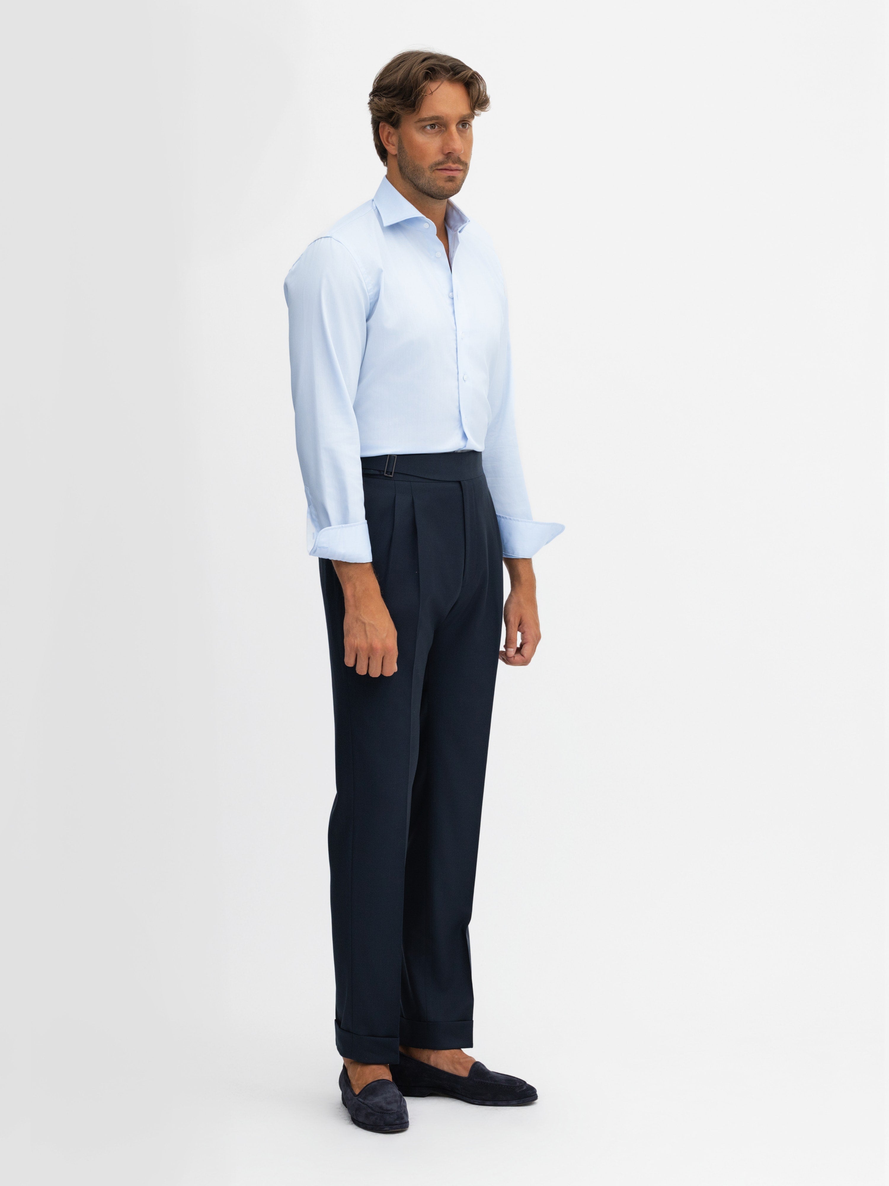 Blue Poplin Shirt - Grand Le Mar