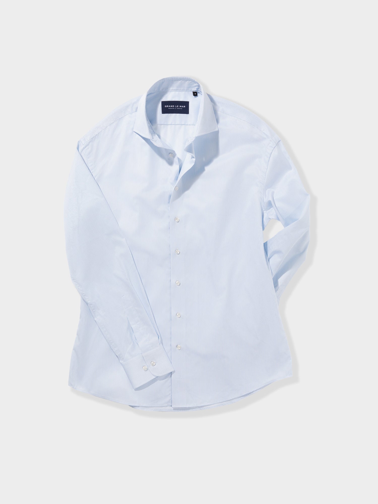 Blue Striped Oxford Shirt - Grand Le Mar