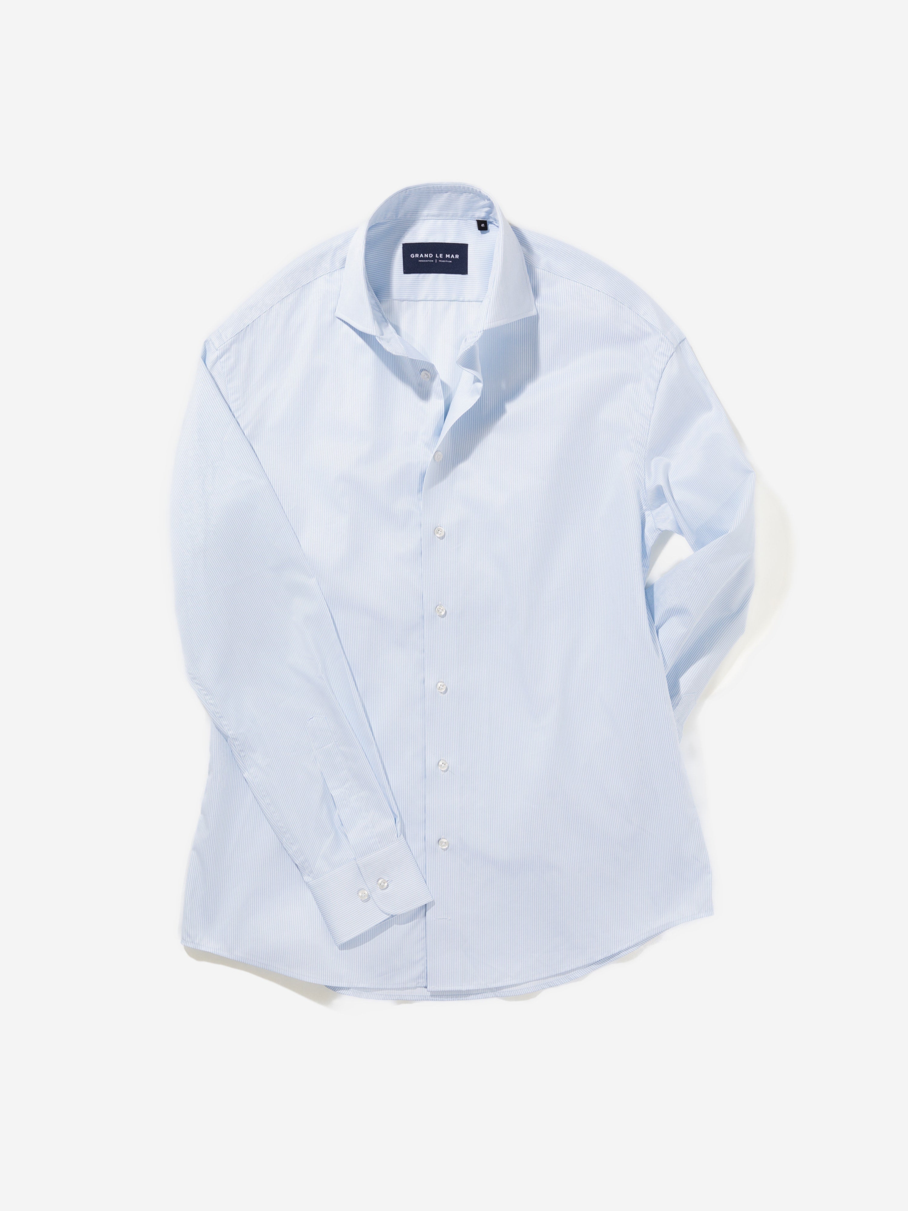 Blue Striped Oxford Shirt - Grand Le Mar