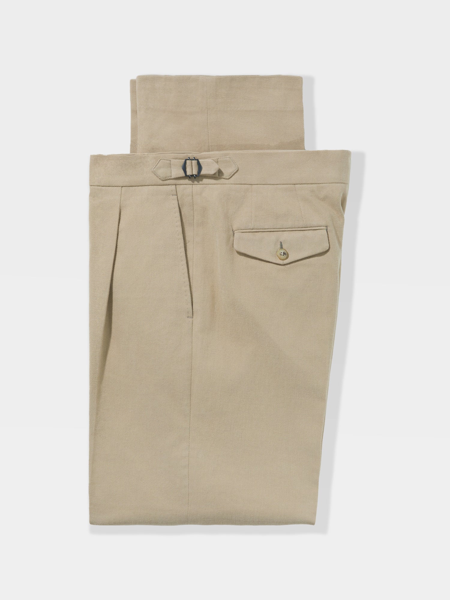 Brown Cotton Trousers (Wide Fit) - Grand Le Mar