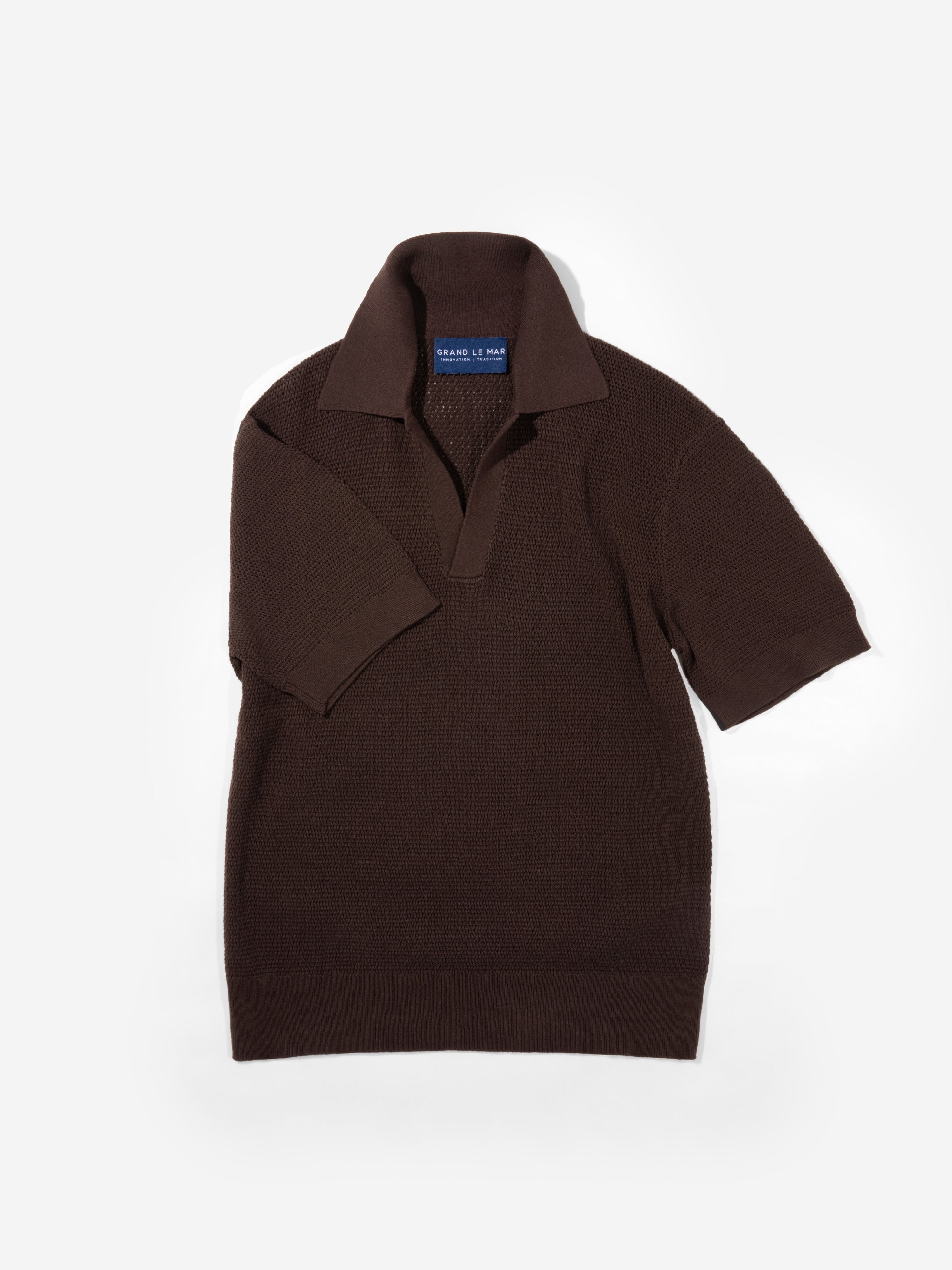 Brown Knit Jersey - Grand Le Mar