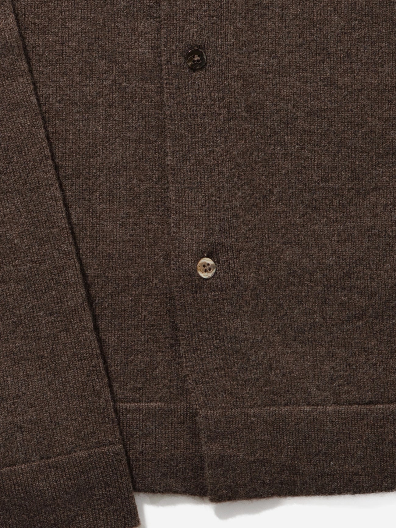 Brown Merino Wool Cashmere Cardigan - Grand Le Mar