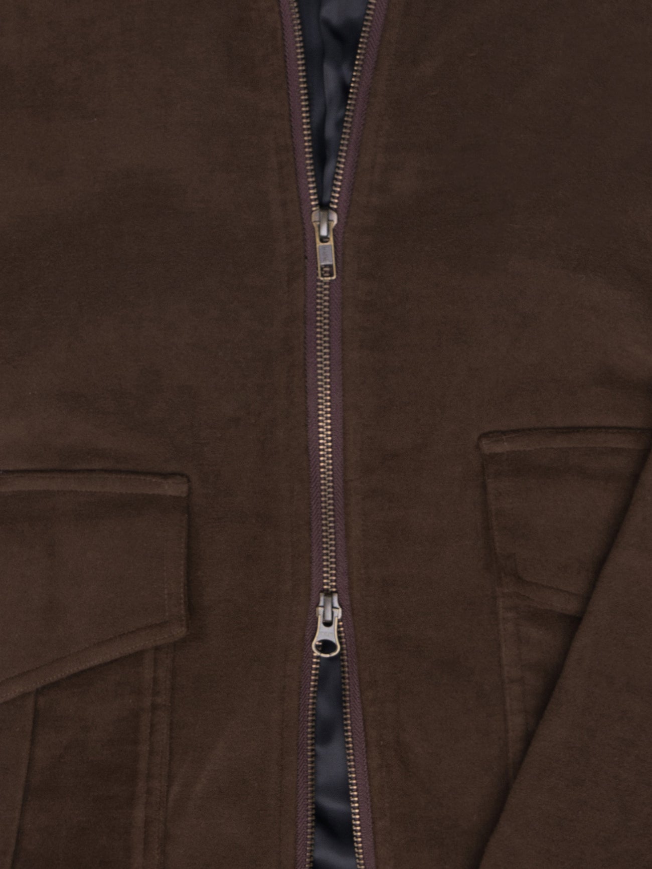 Brown Moleskin Flight Jacket - Grand Le Mar