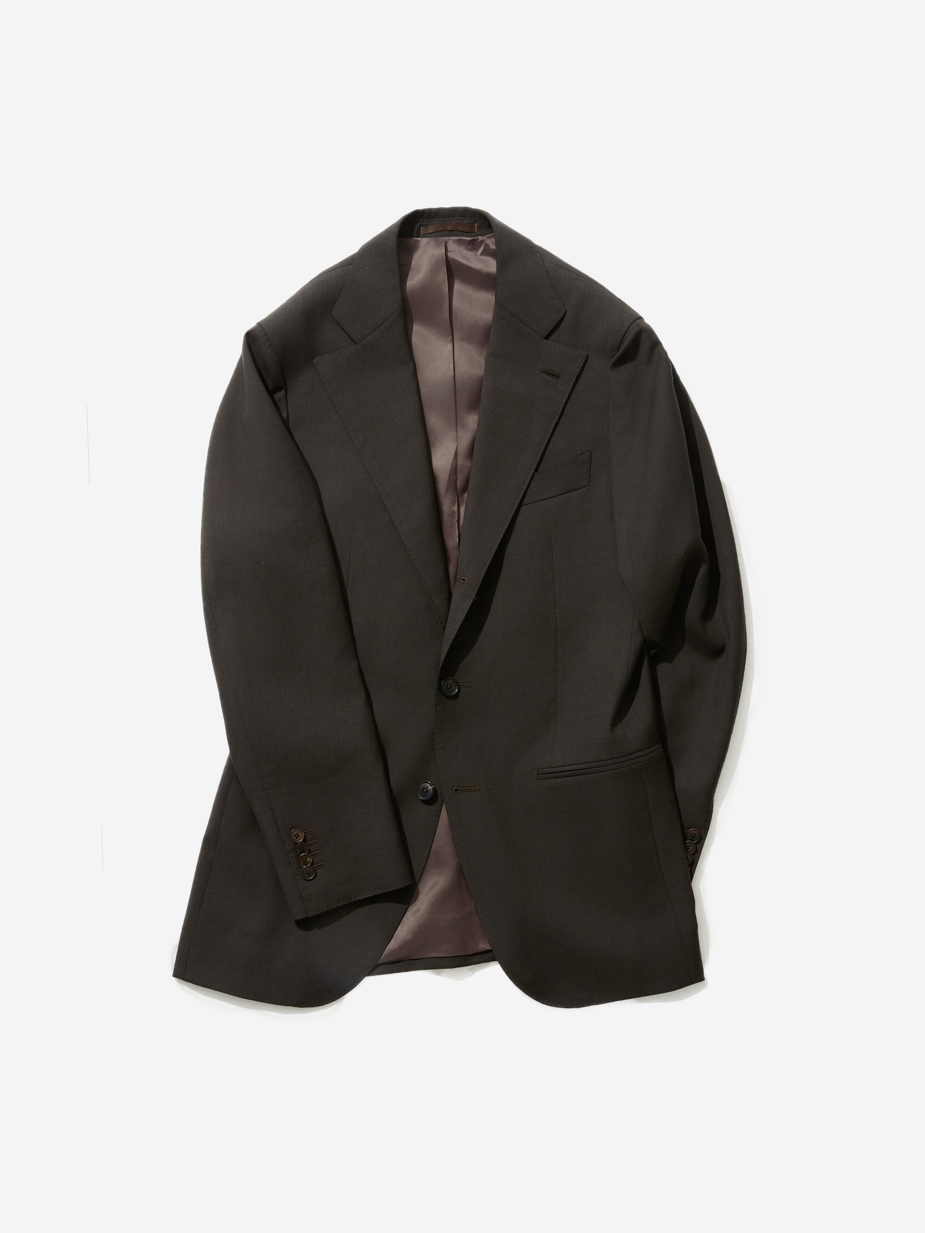 Brown S130 Wool Suit (SB) - Grand Le Mar