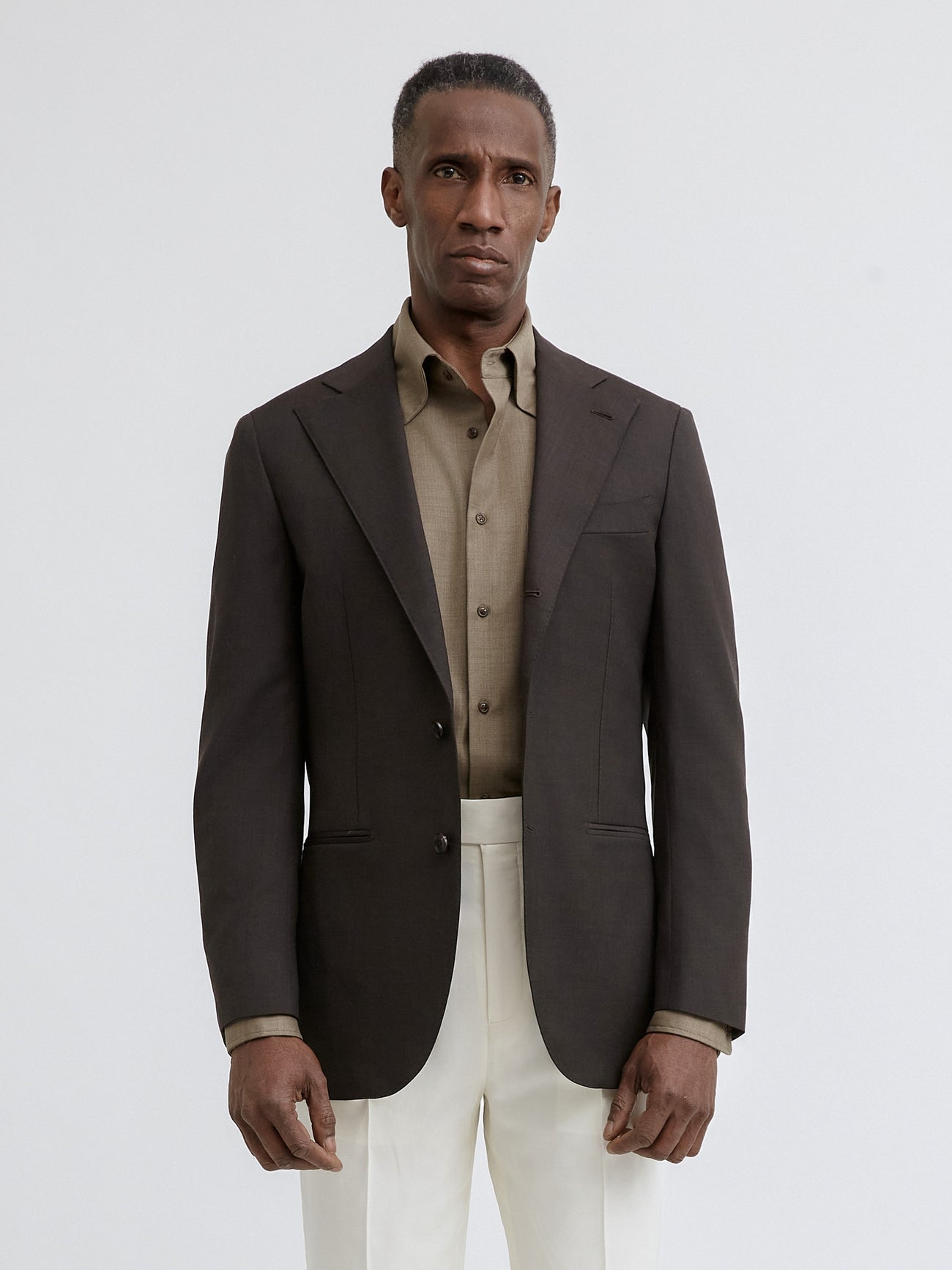 Brown S130 Wool Jacket - Grand Le Mar