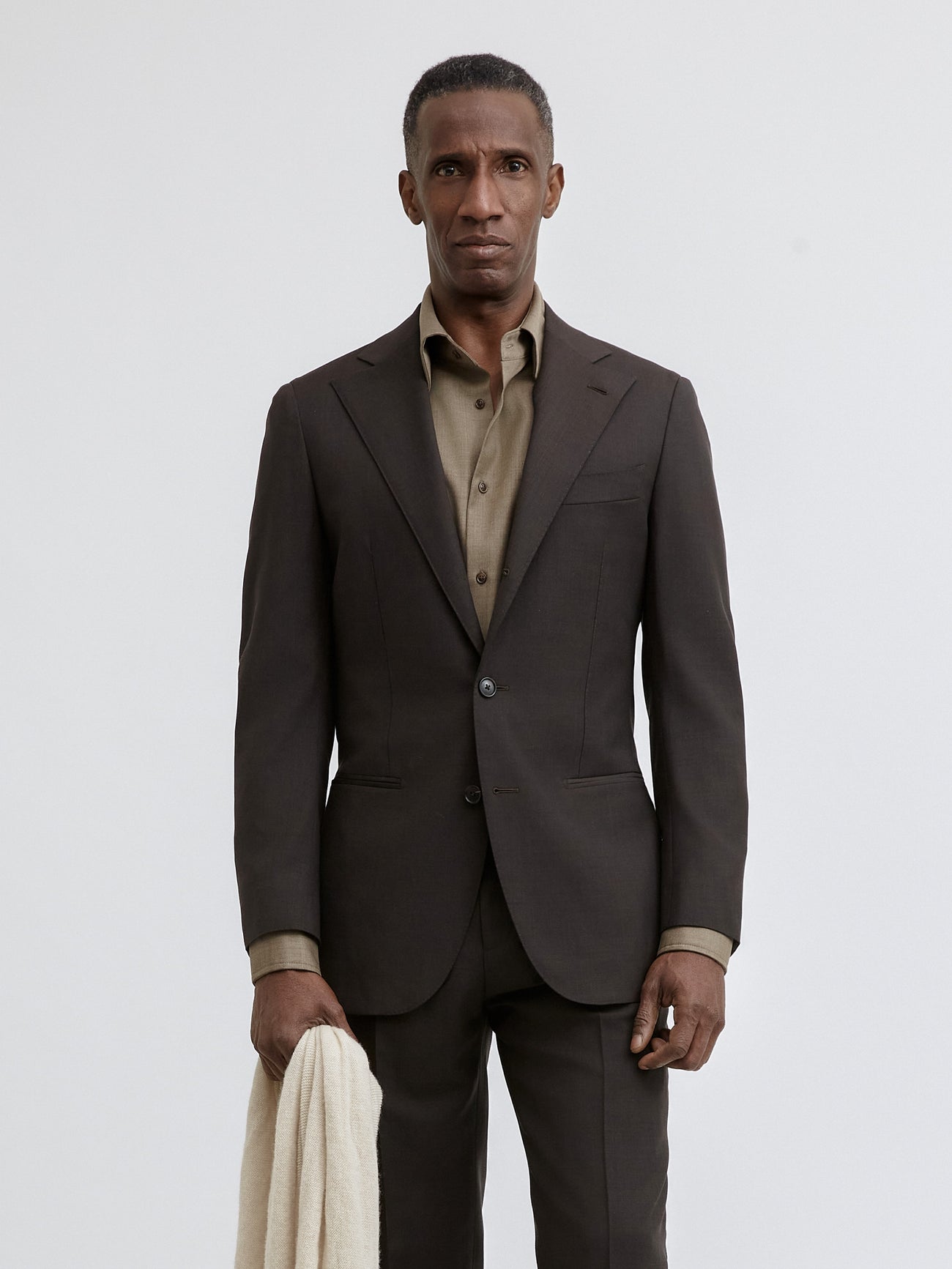 Brown S130 Wool Suit (SB) - Grand Le Mar