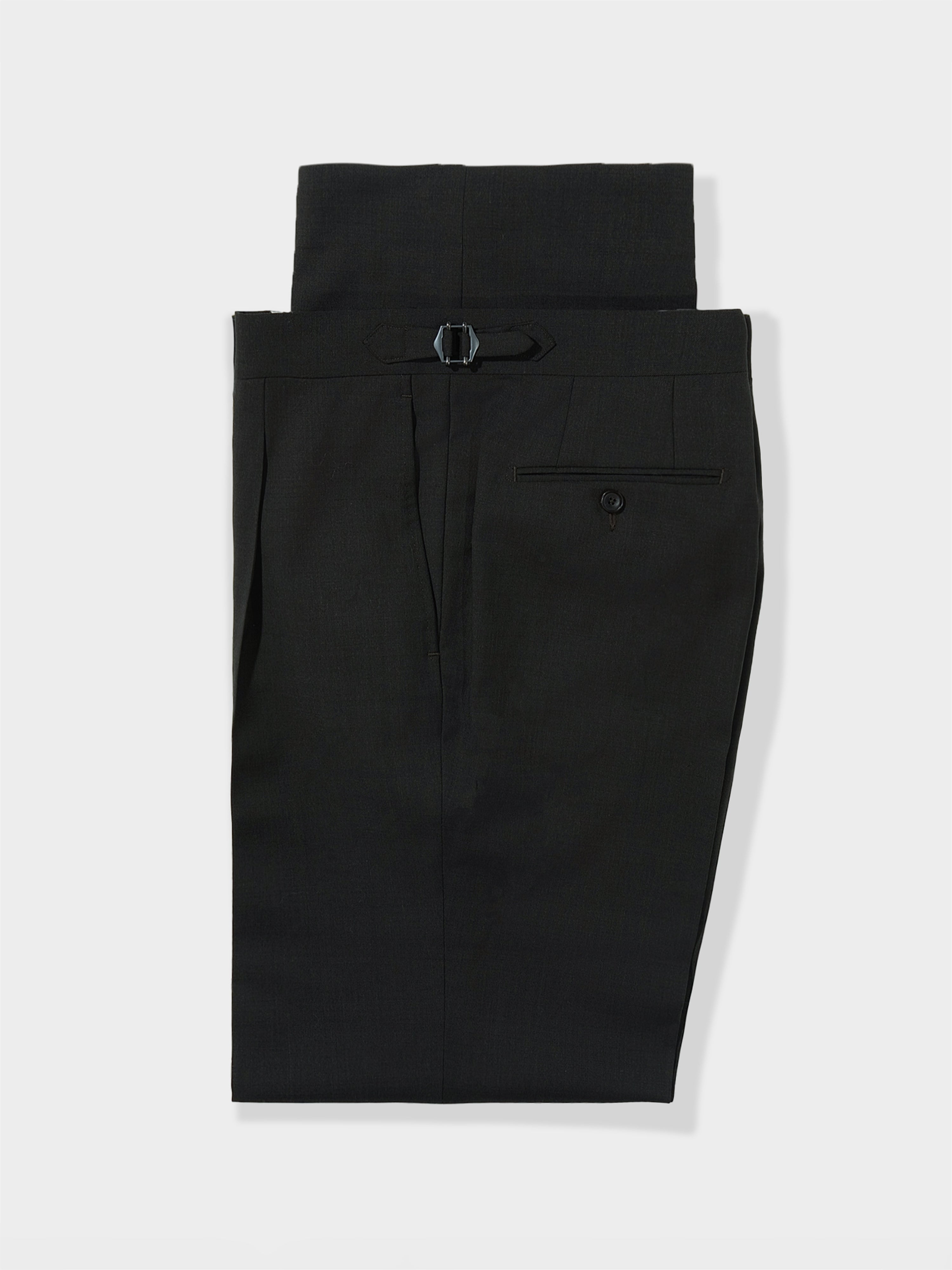 Brown Wool Trousers (Wide Fit)