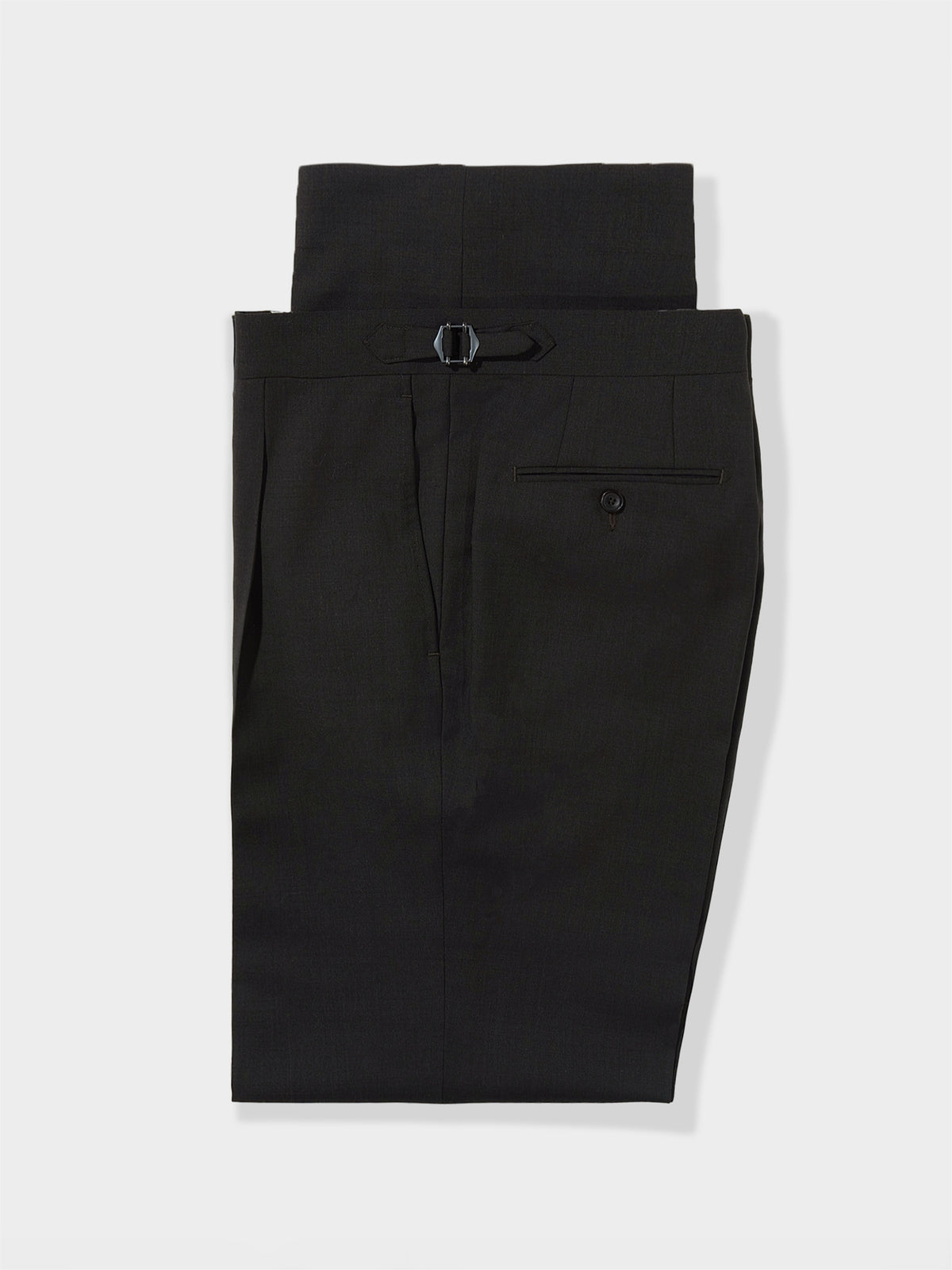 Brown Wool Trousers (Wide Fit)