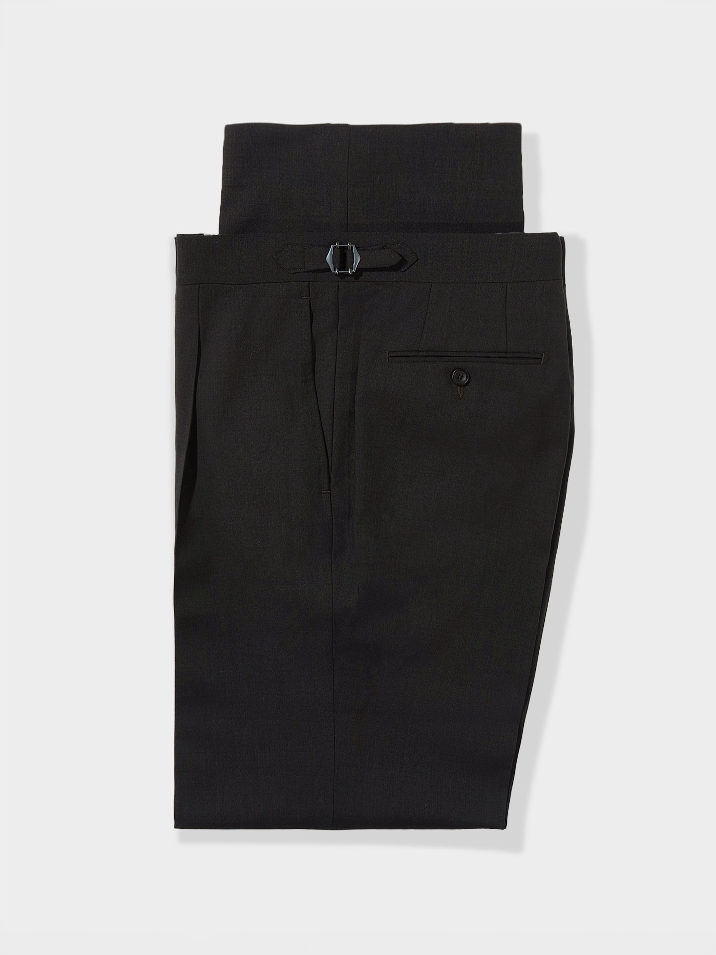 Brown Wool Trousers (Wide Fit)
