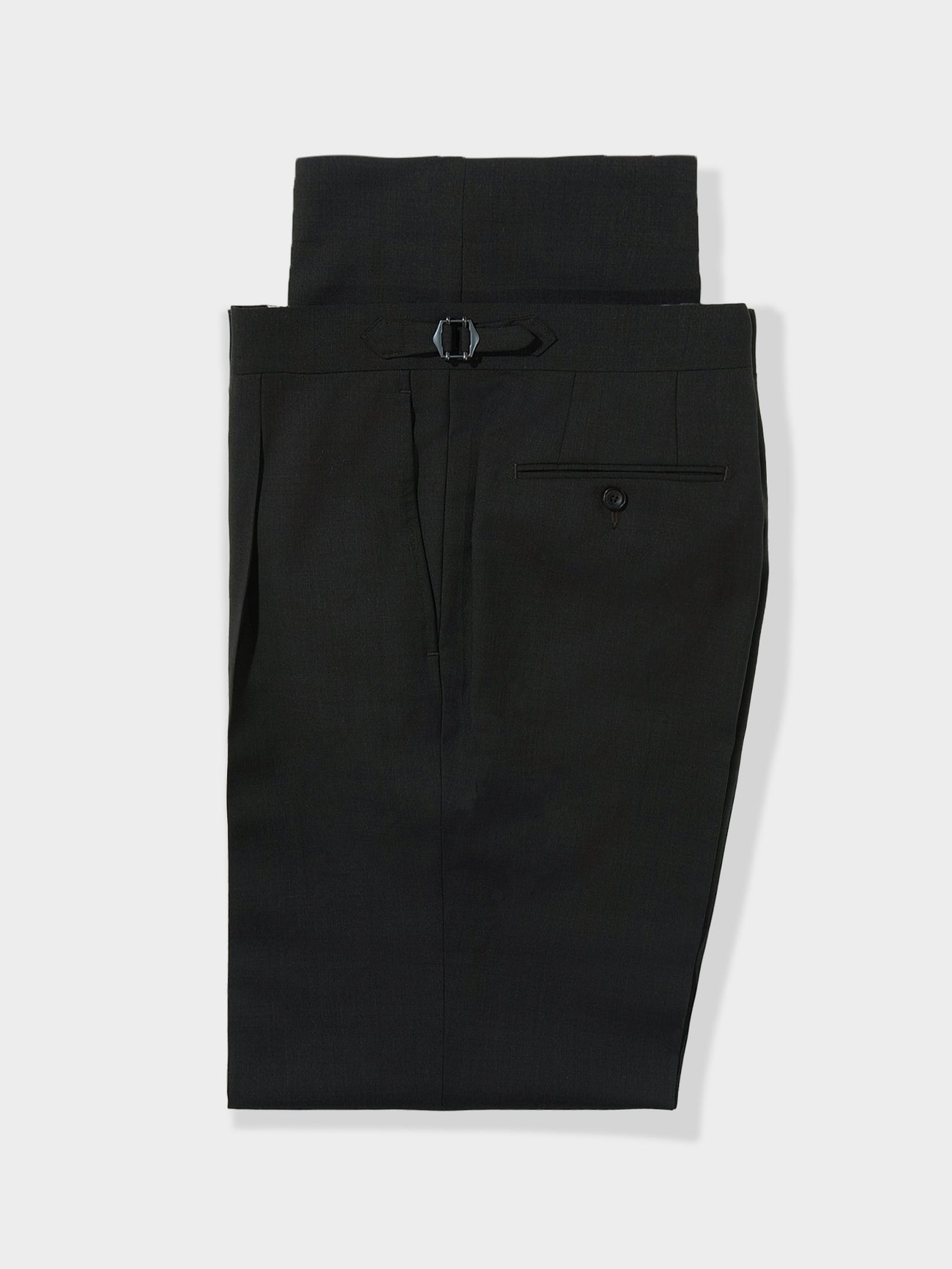 Brown Wool Trousers (Wide Fit)