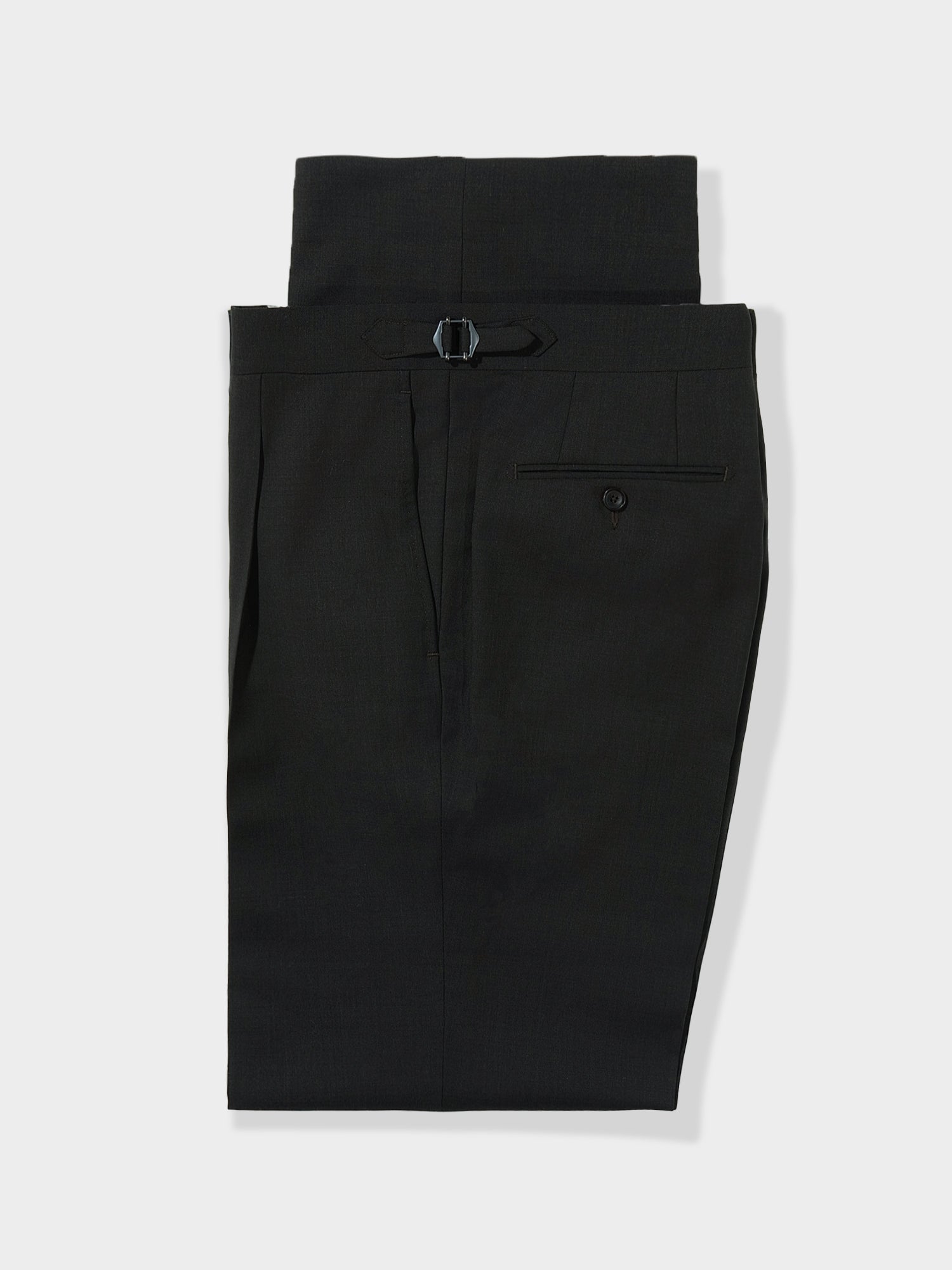 Brown Wool Trousers (Wide Fit)