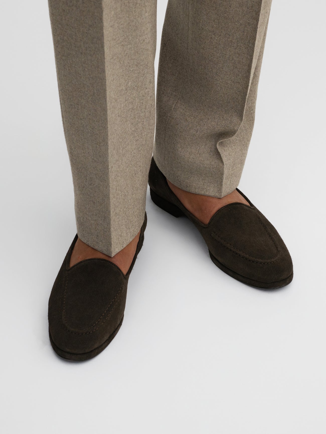 Brown Suede Belgian Loafers (Pre-Order) - Grand Le Mar