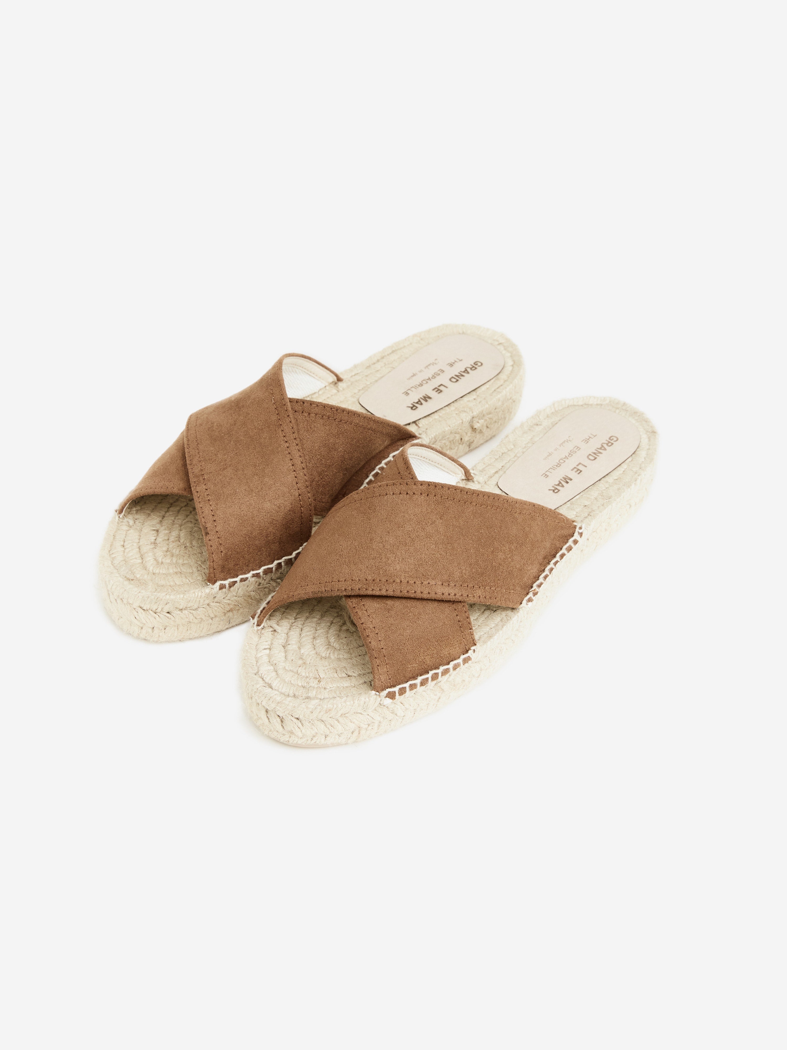 Brown Suede Slides - Grand Le Mar