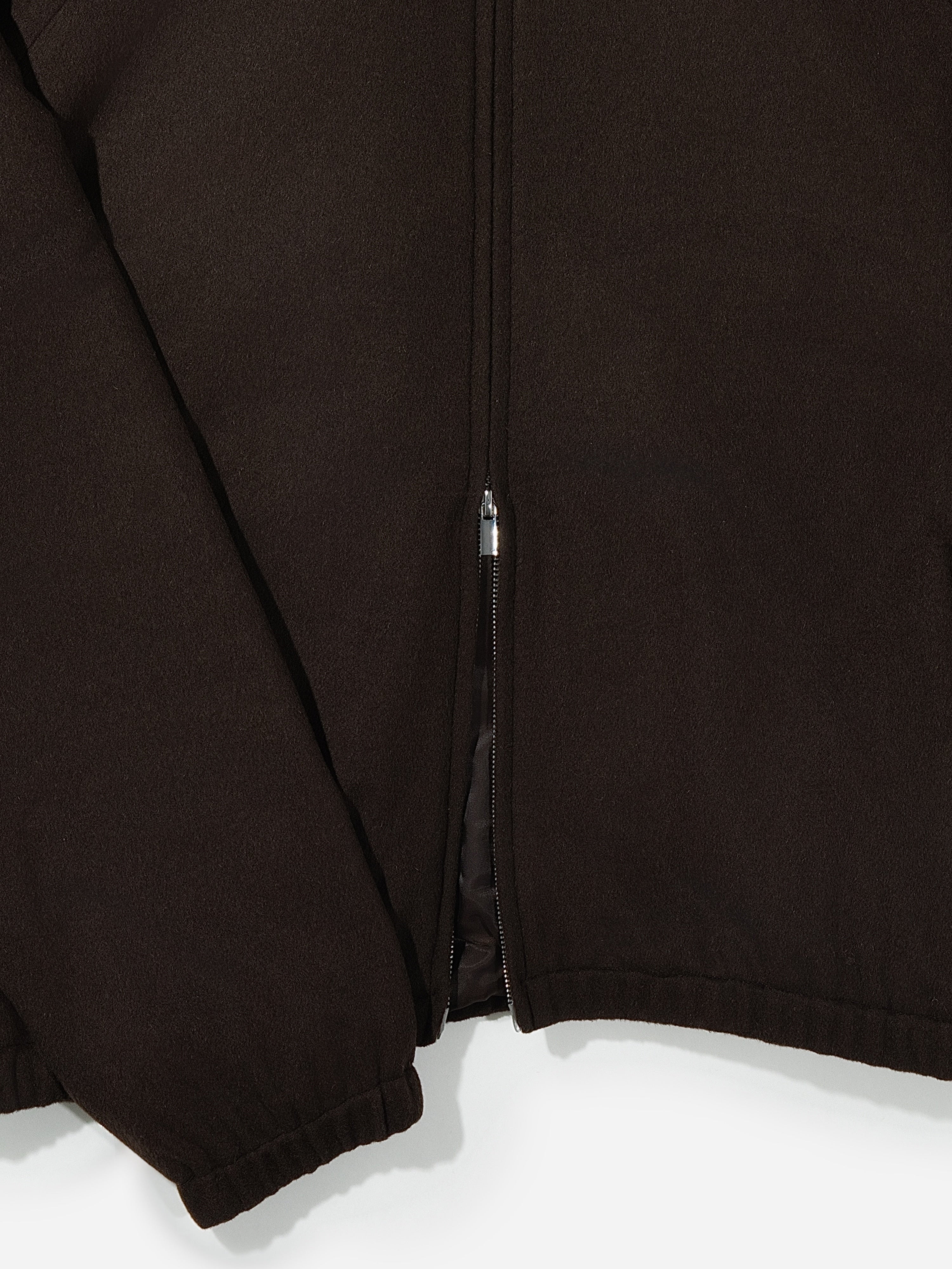 Brown Wool Cashmere Bomber Jacket - Grand Le Mar