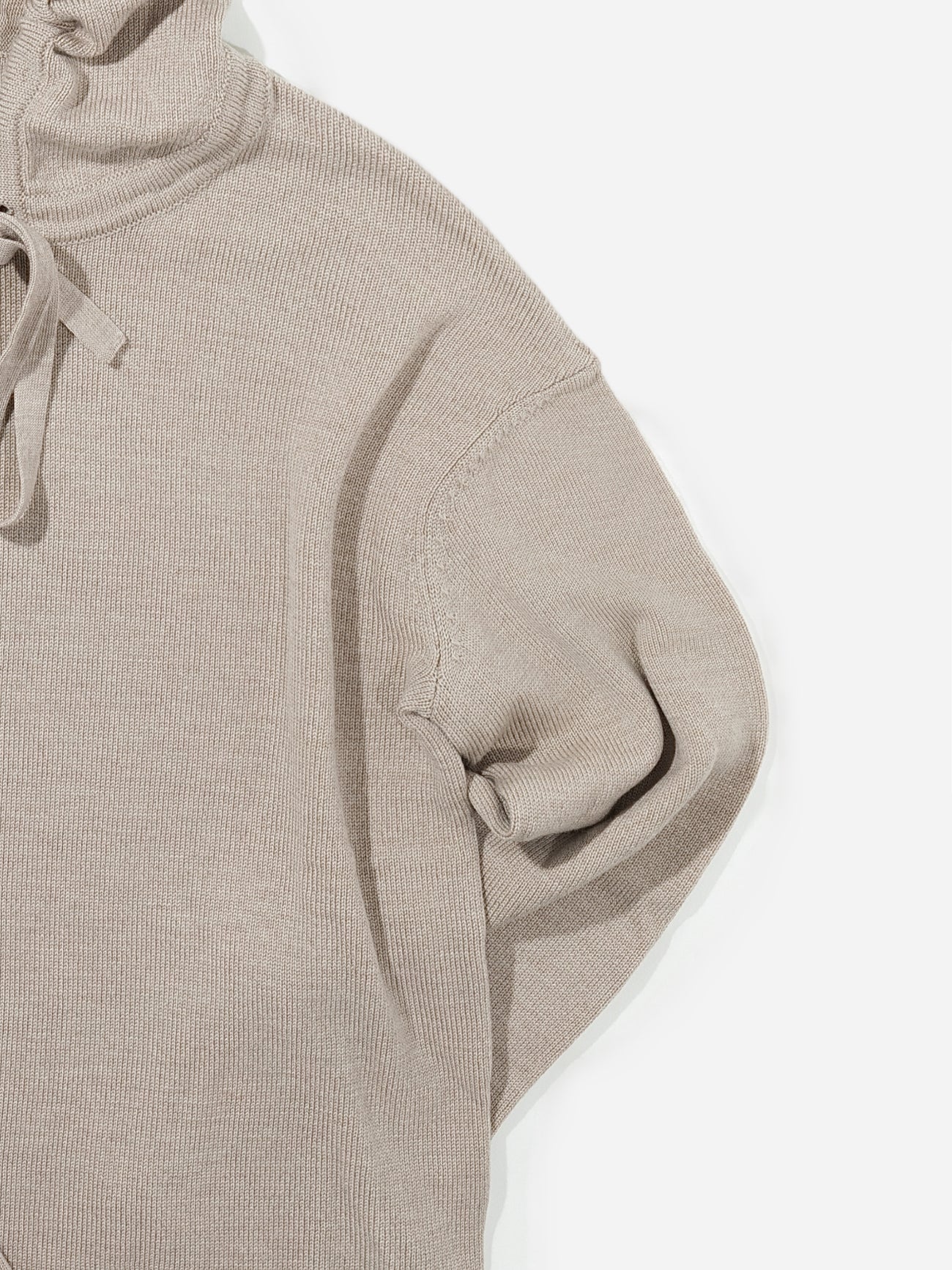 Camel Merino Wool Hoodie - Grand Le Mar