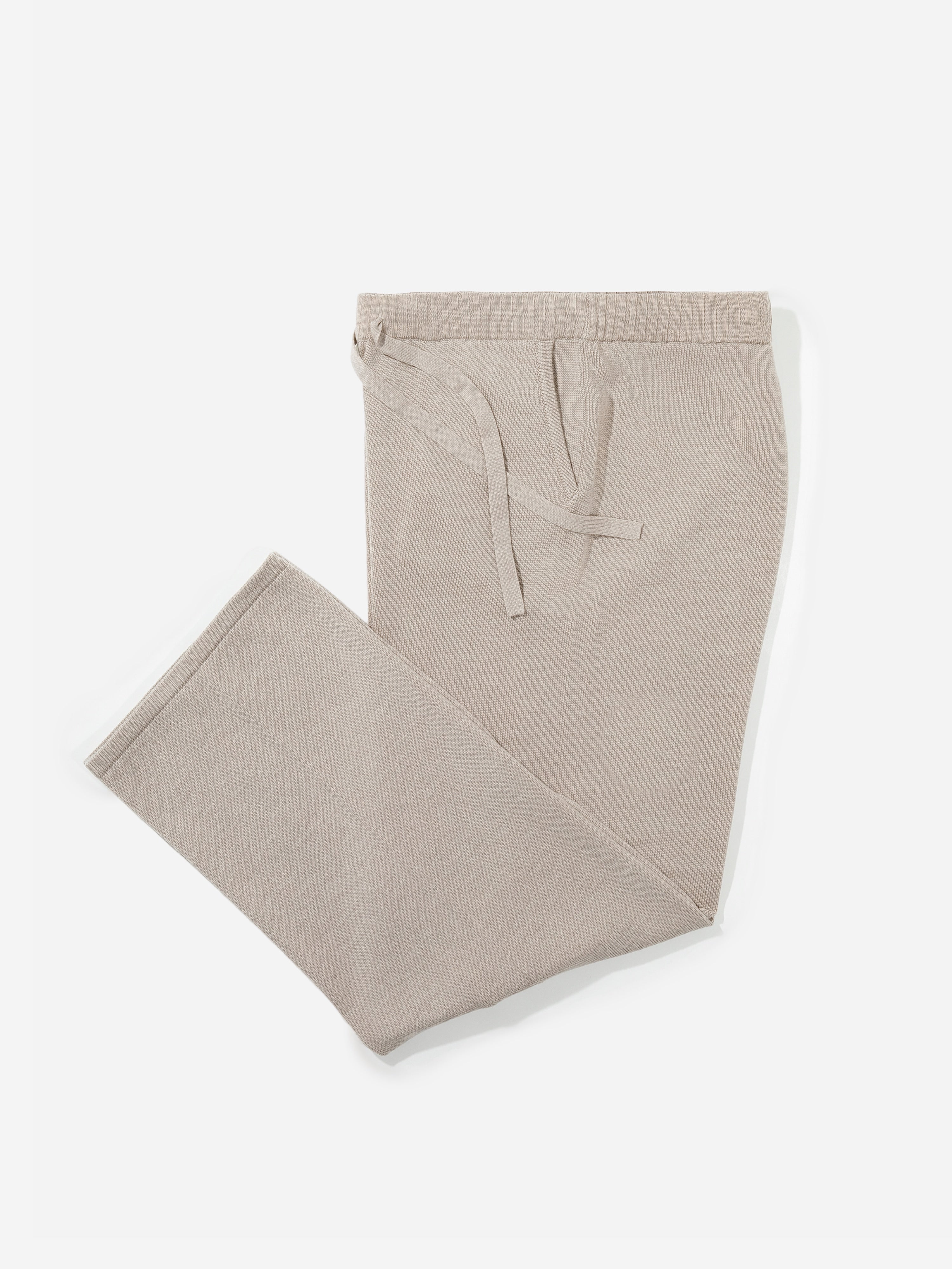 Camel Merino Wool Sweatpants - Grand Le Mar