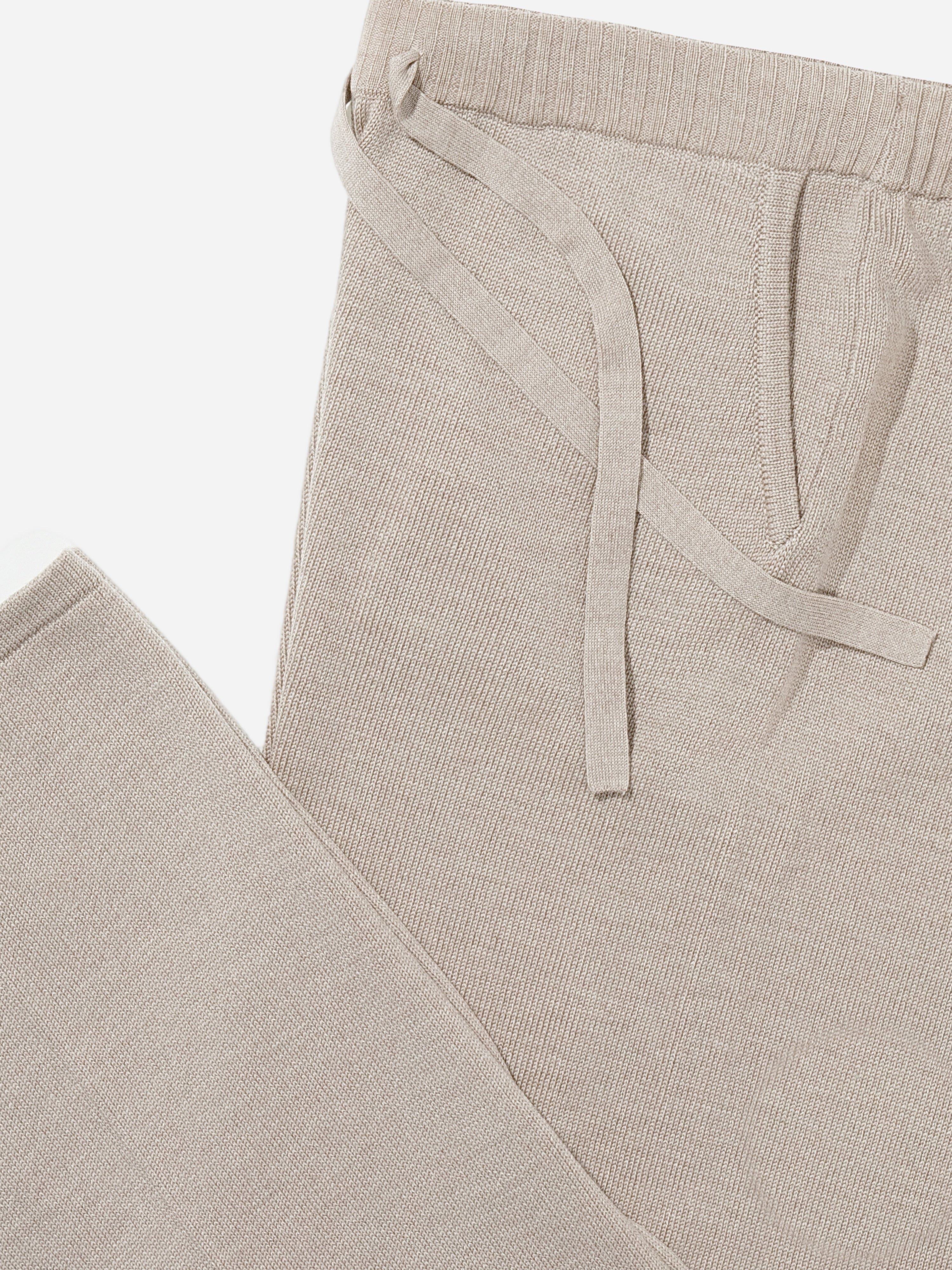 Camel Merino Wool Sweatpants - Grand Le Mar