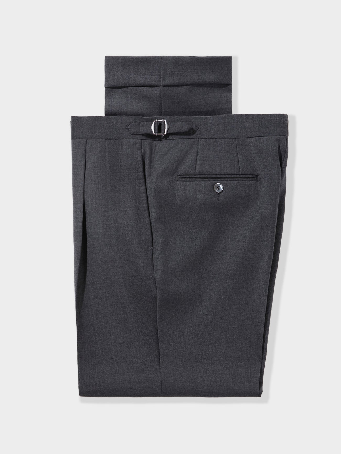 Dark Grey Wool Trousers (Straight Fit)