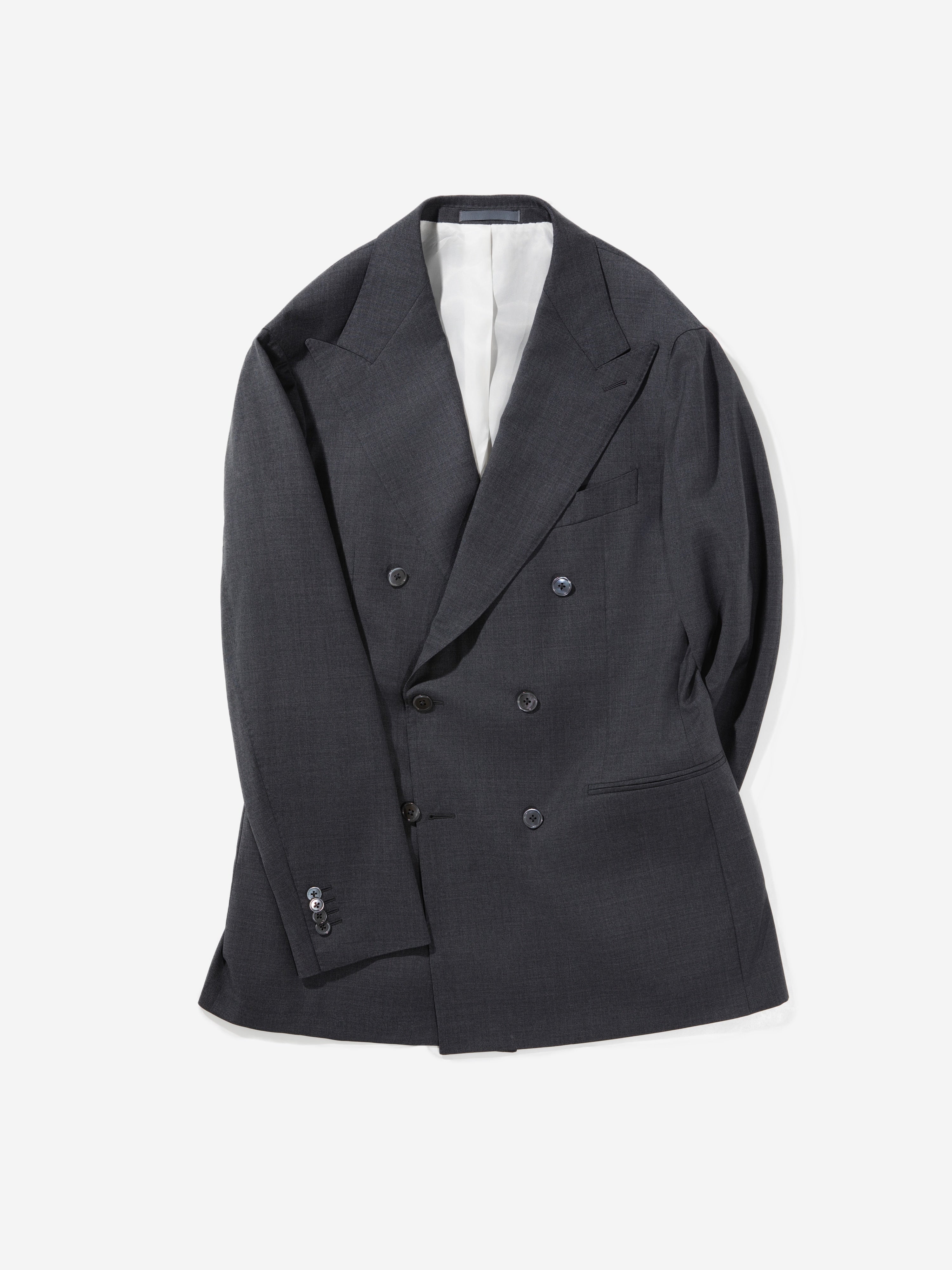 Charcoal S130 Wool Jacket (DB) - Grand Le Mar