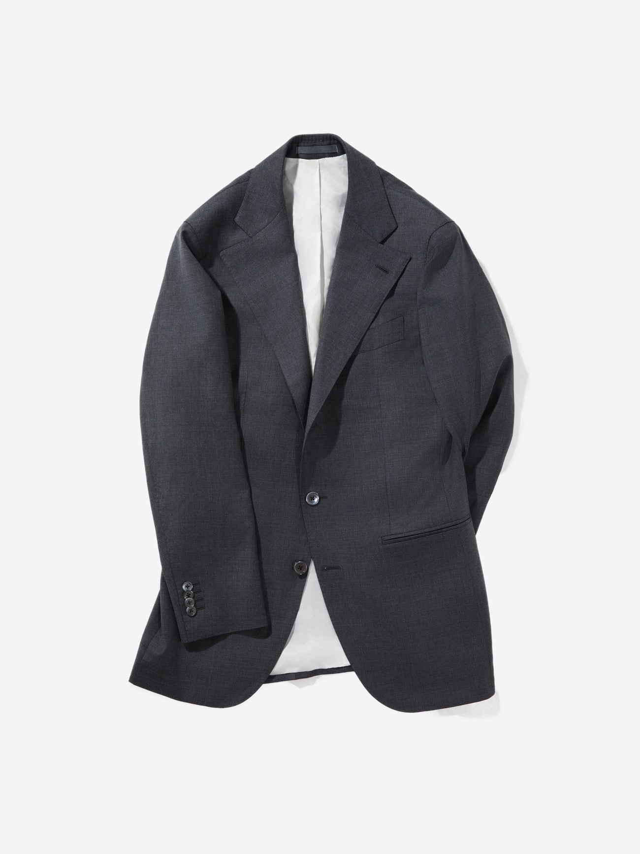 Charcoal S130 Wool Jacket - Grand Le Mar