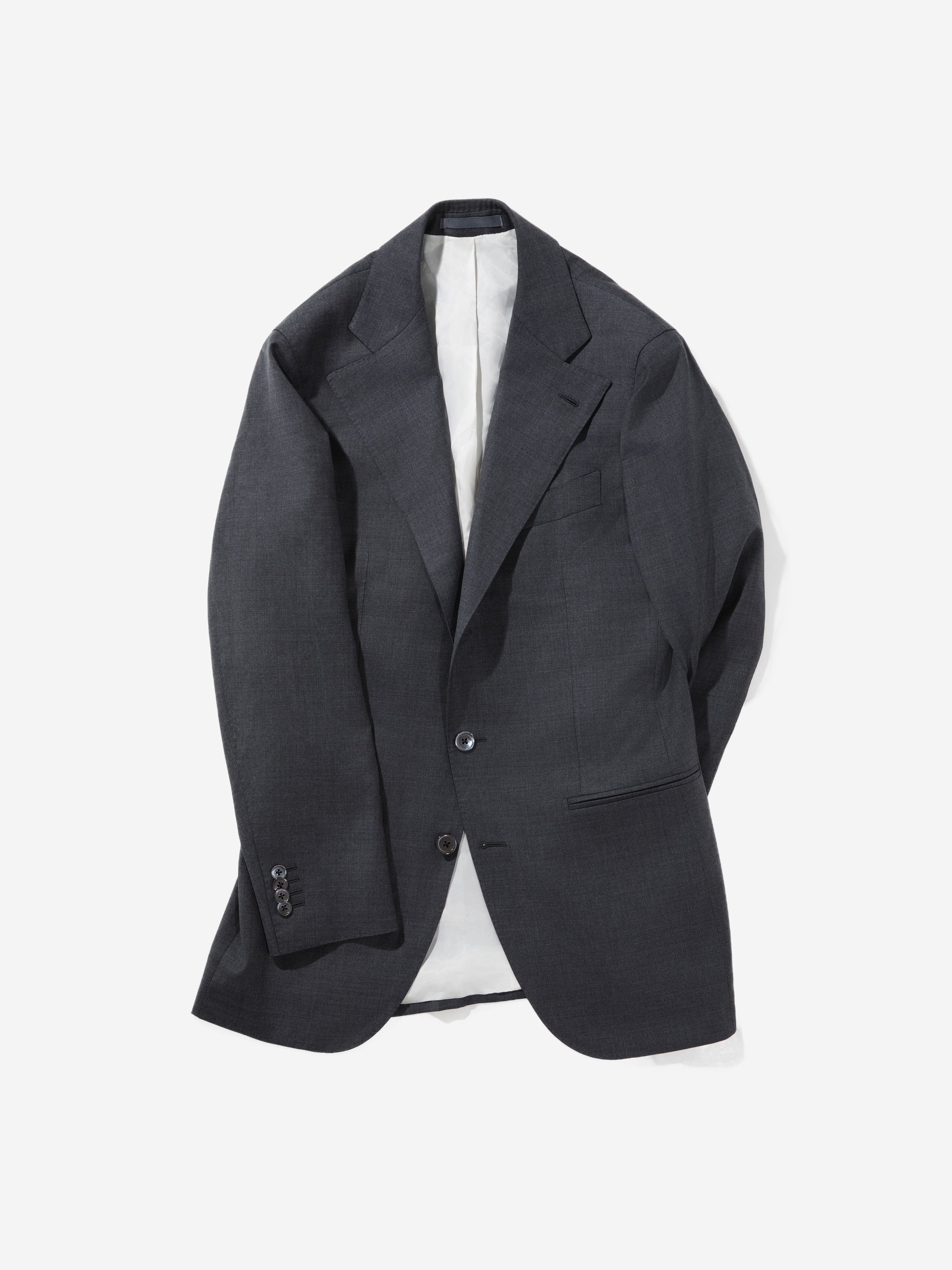 Charcoal S130 Wool Jacket (SB) - Grand Le Mar