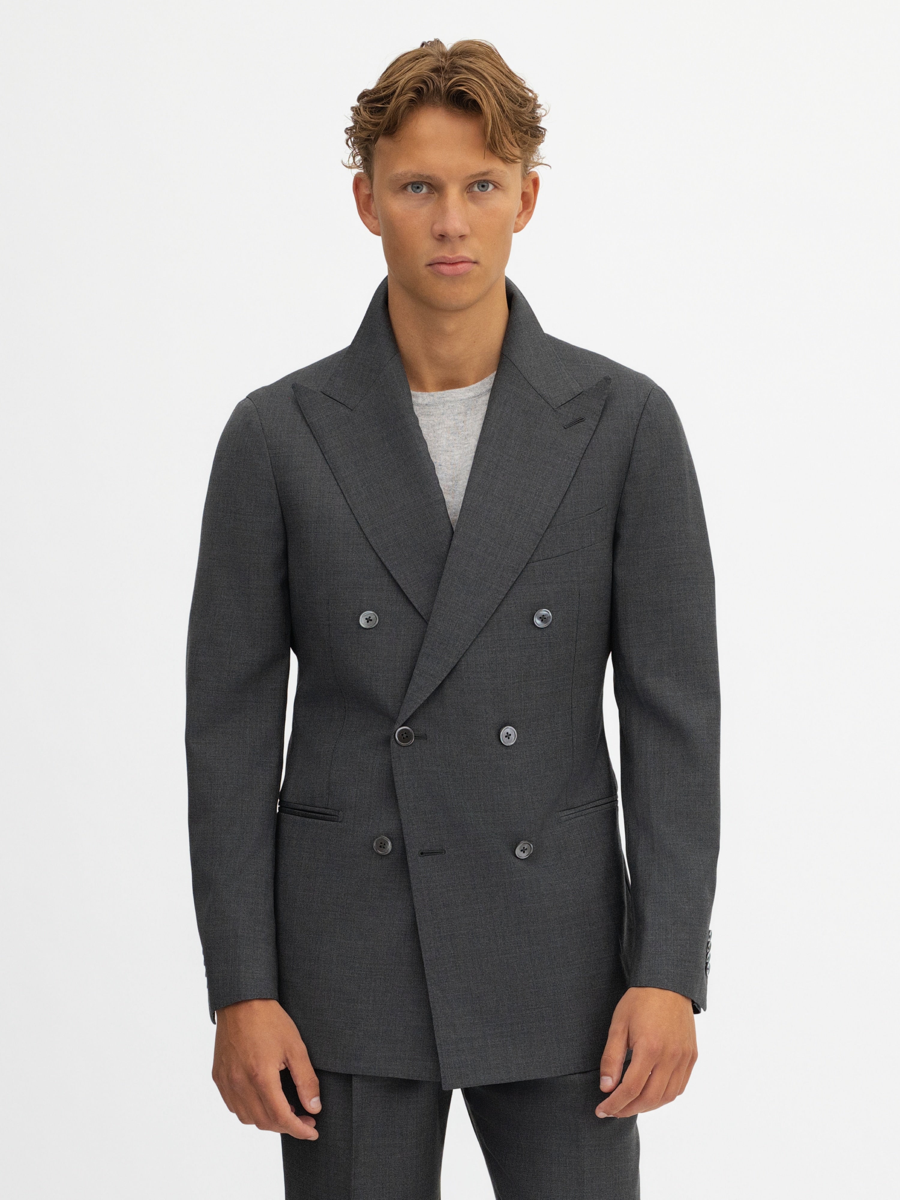 Charcoal Grey S130 Wool Suit - Grand Le Mar