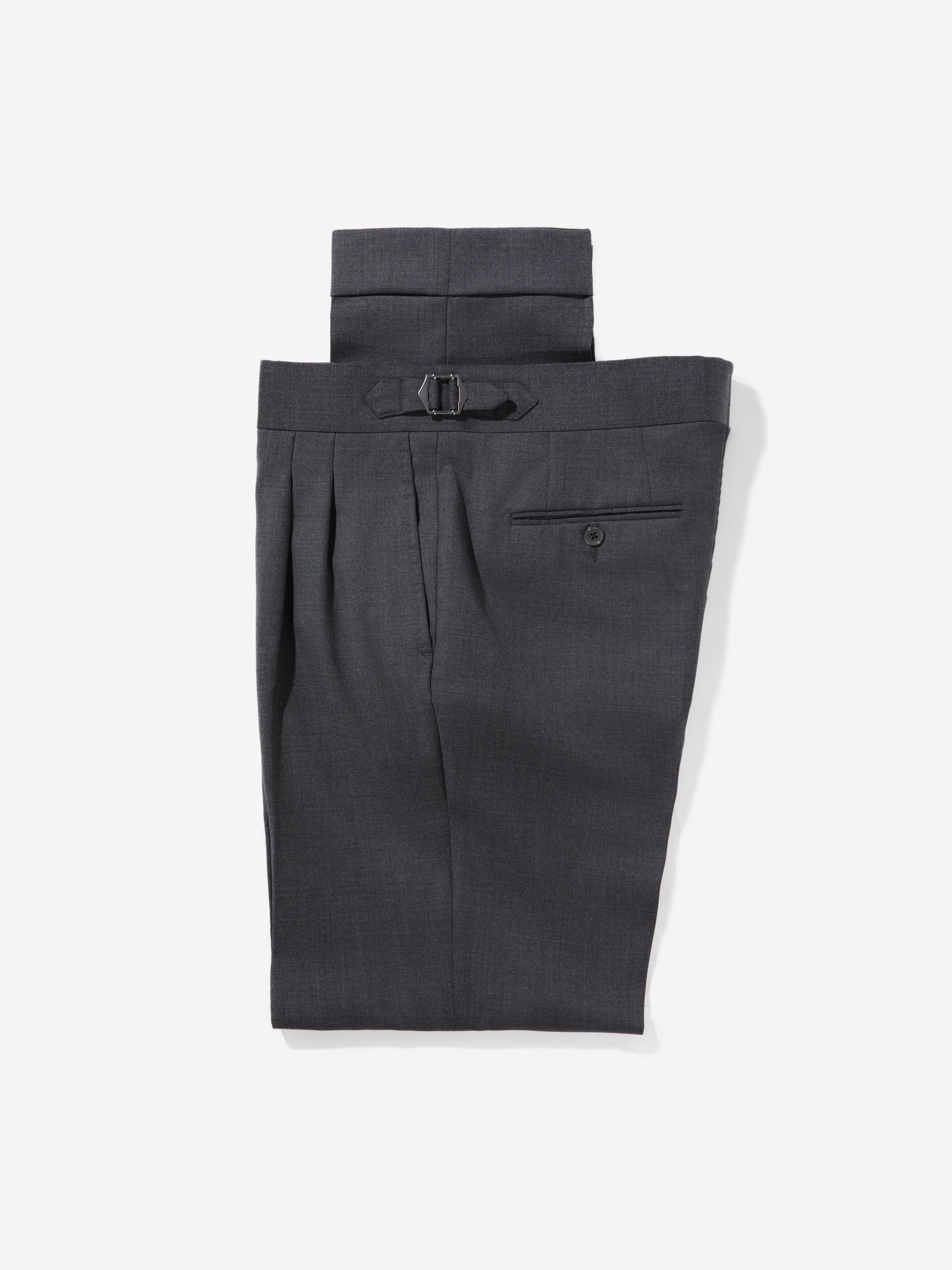 Charcoal Grey S130 Wool Suit (DB) - Grand Le Mar